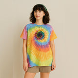 Smile tiedye sunflower Premium Tie-dye Unisex Shirt