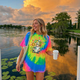 Bee Happy Gnome Premium Tie-dye Unisex Shirt