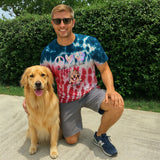Peace, love and dog Premium Tie-dye Unisex Shirt