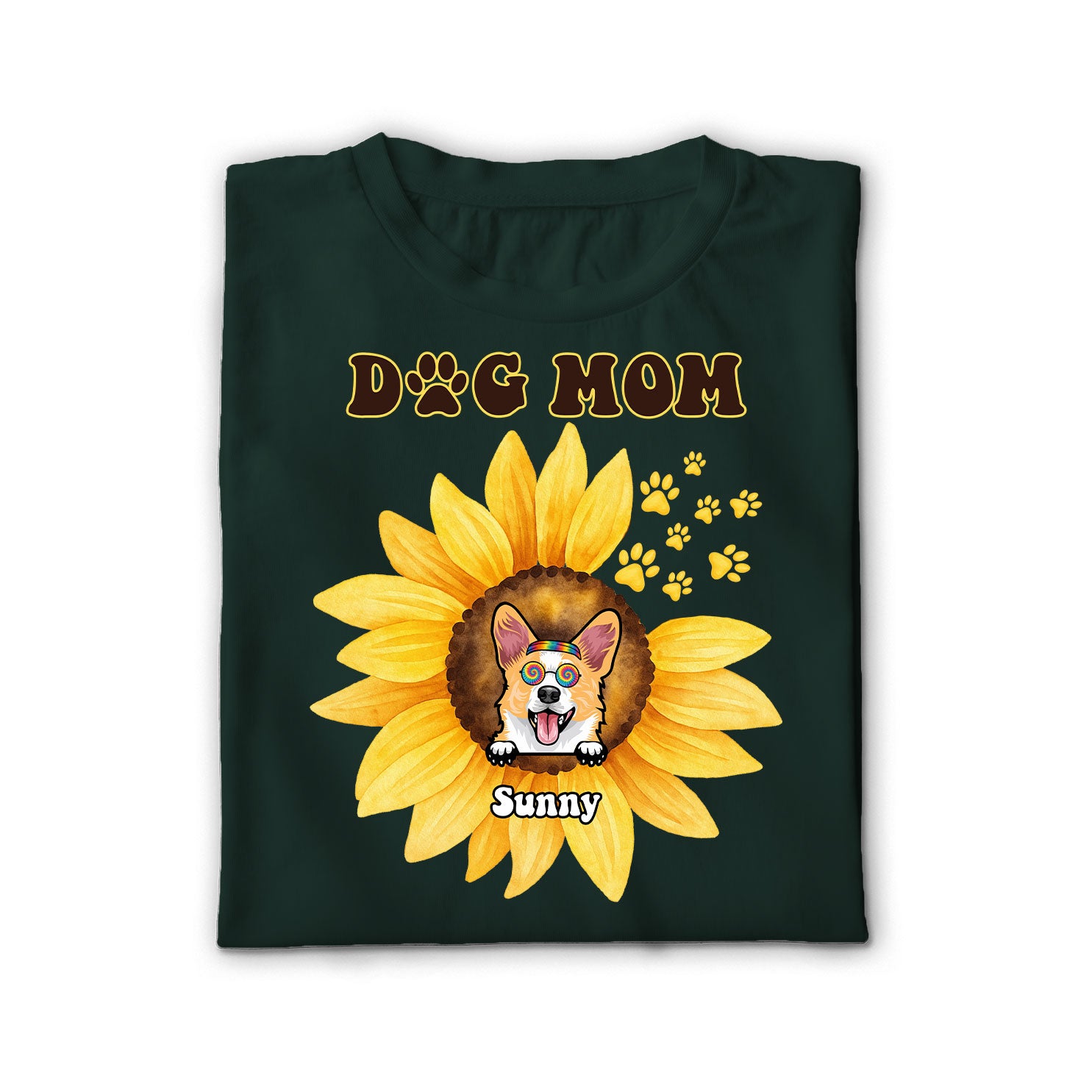 Sunflower Dog Mom Unisex Shirt