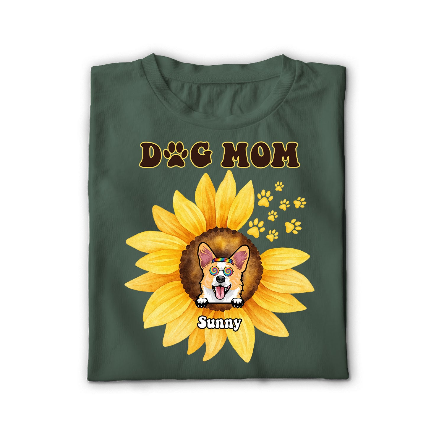 Sunflower Dog Mom Unisex Shirt