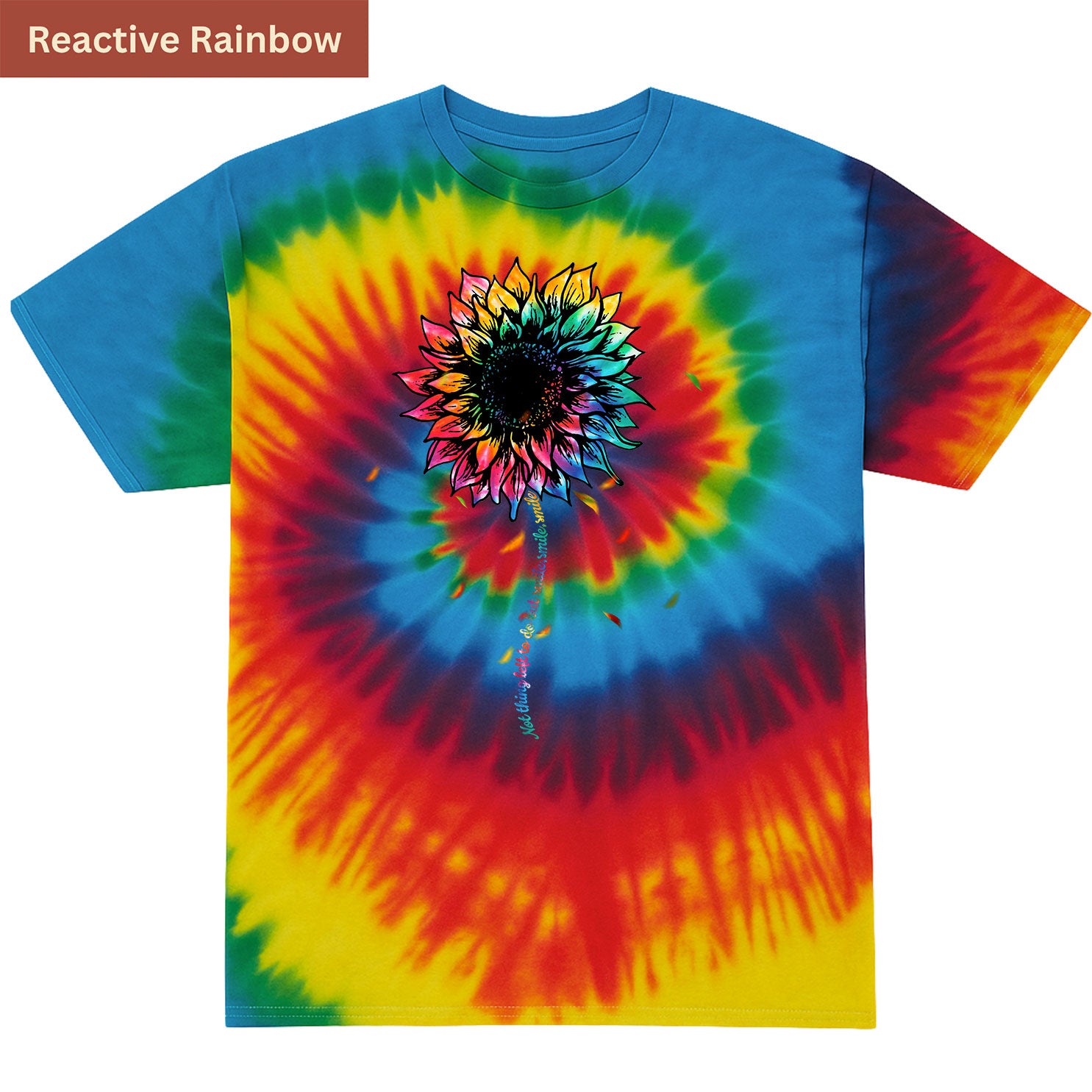 Smile tiedye sunflower Premium Tie-dye Unisex Shirt