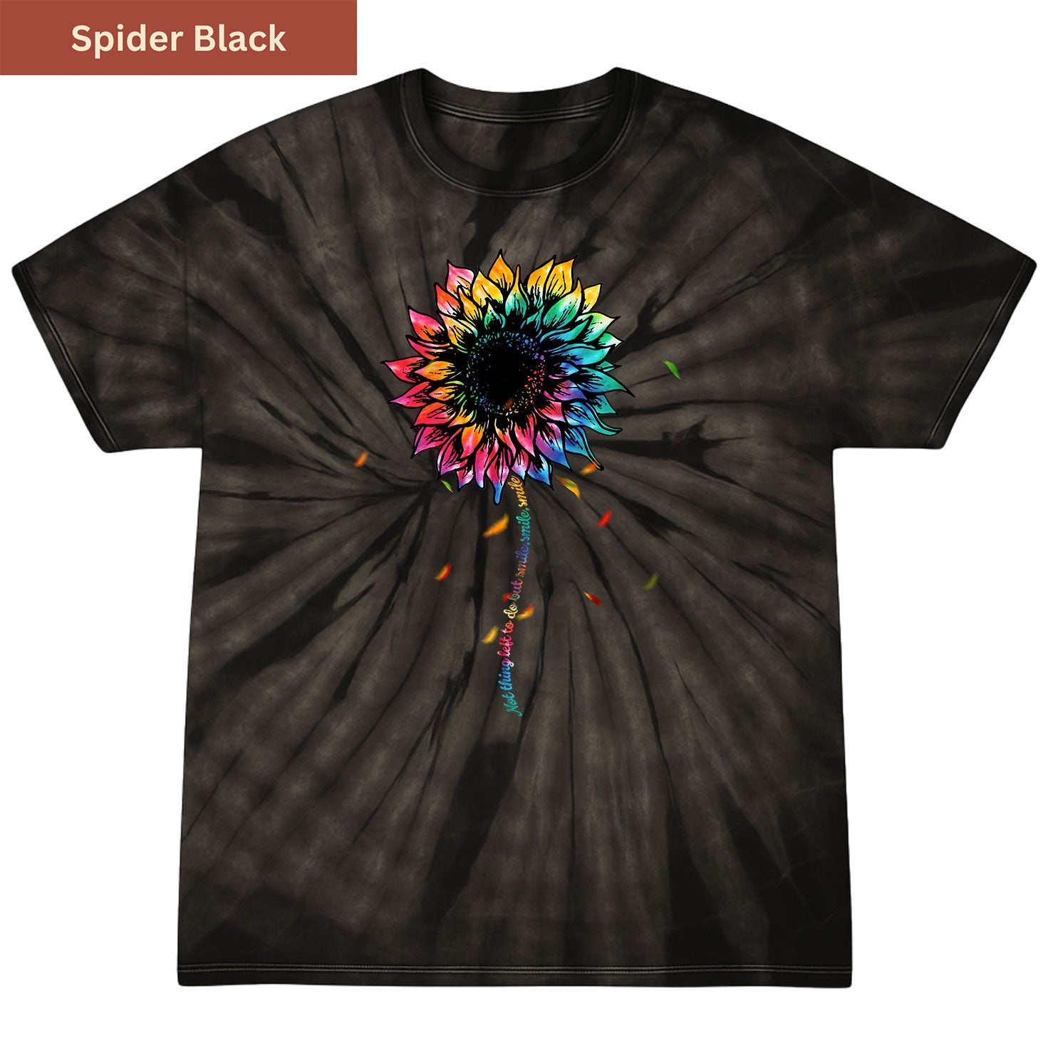 Smile tiedye sunflower Premium Tie-dye Unisex Shirt