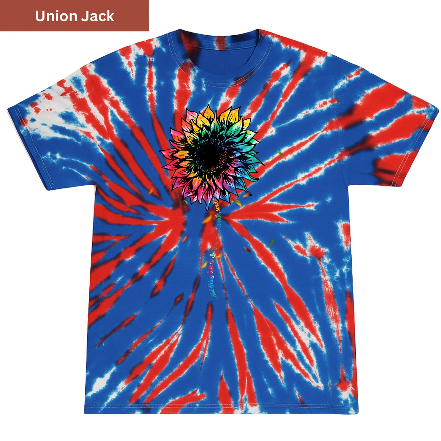 Smile tiedye sunflower Premium Tie-dye Unisex Shirt