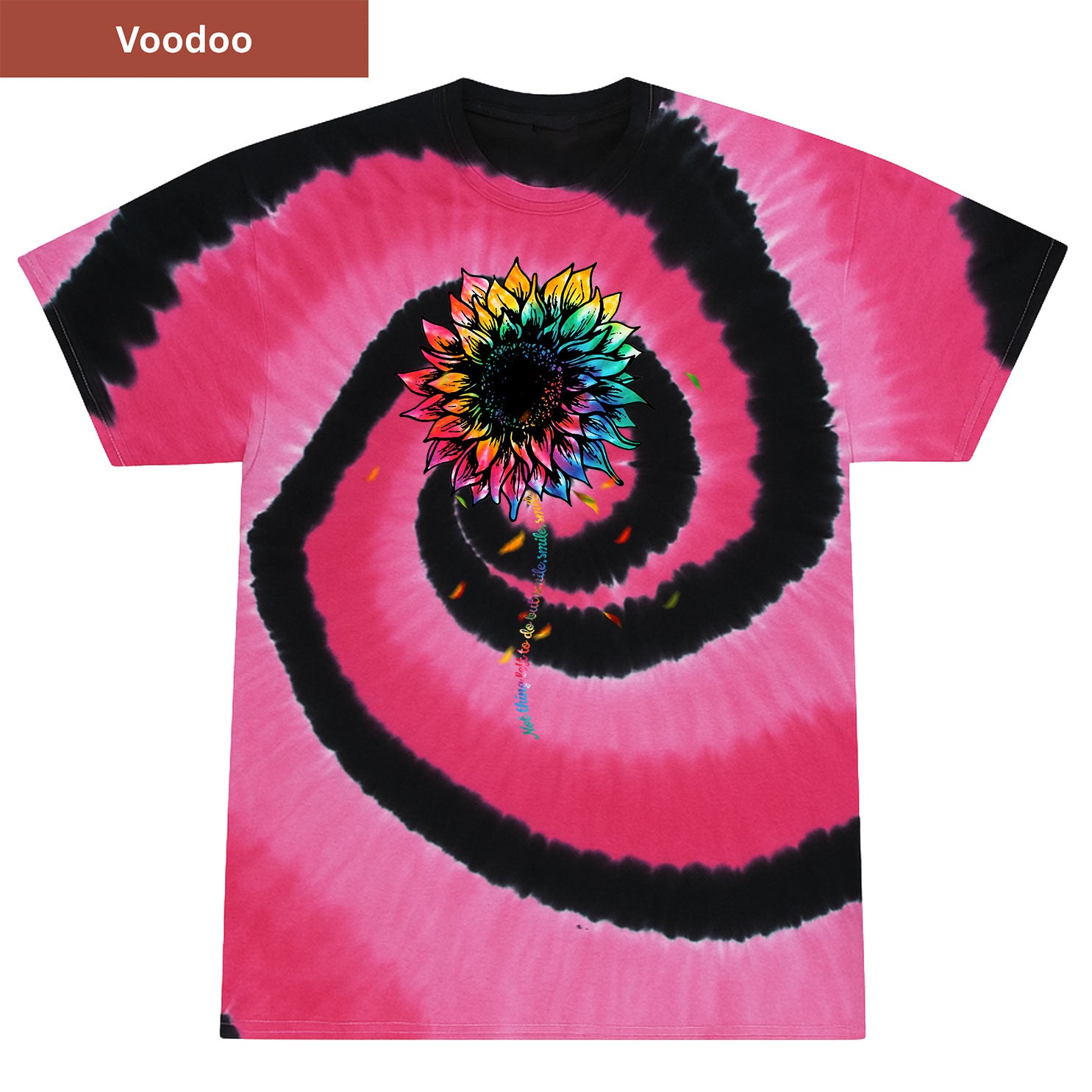 Smile tiedye sunflower Premium Tie-dye Unisex Shirt