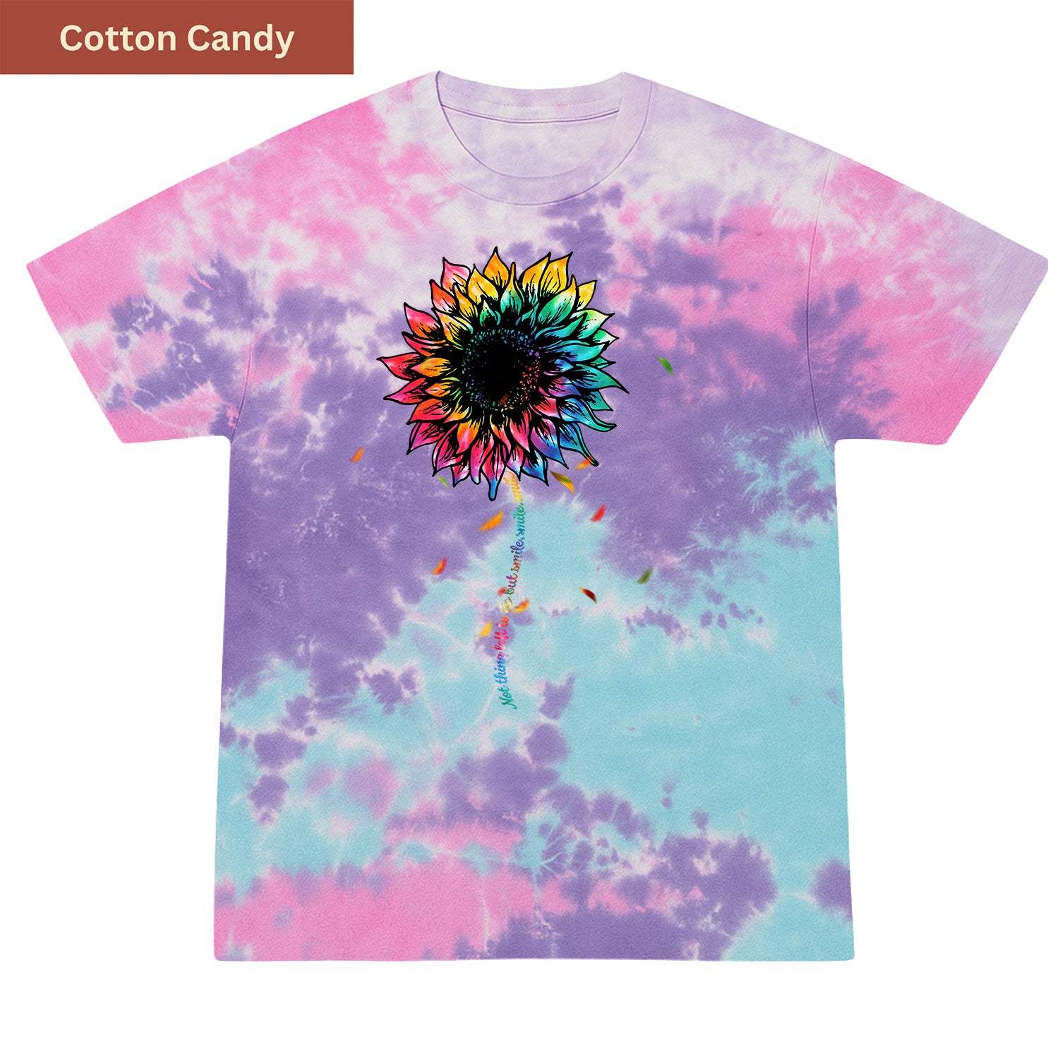 Smile tiedye sunflower Premium Tie-dye Unisex Shirt