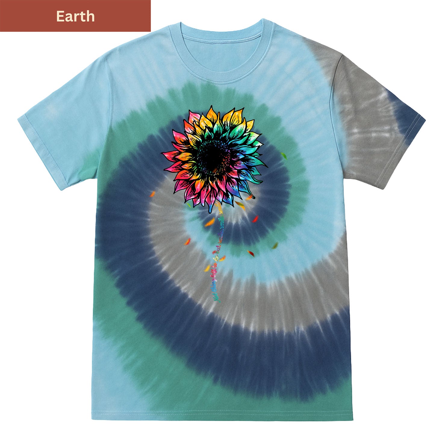 Smile tiedye sunflower Premium Tie-dye Unisex Shirt