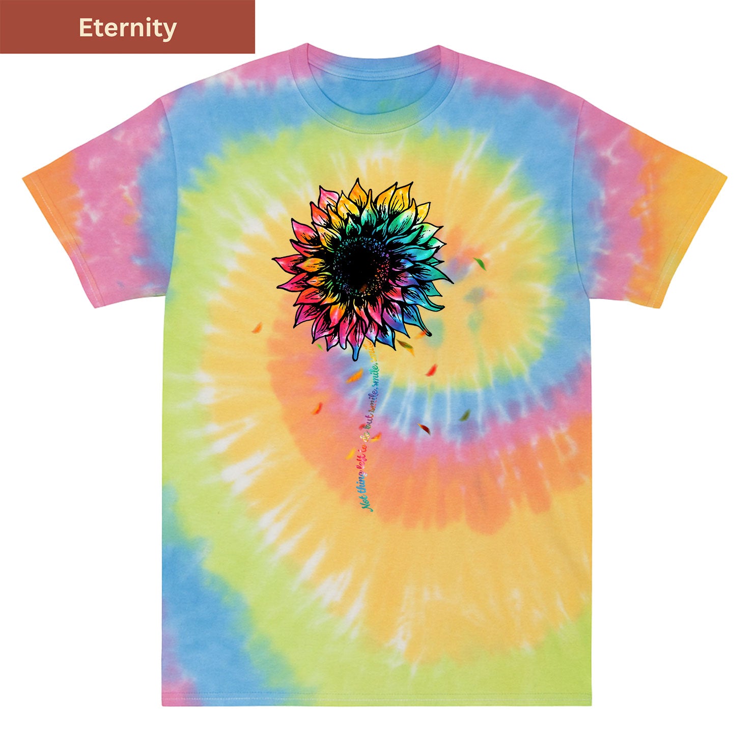 Smile tiedye sunflower Premium Tie-dye Unisex Shirt