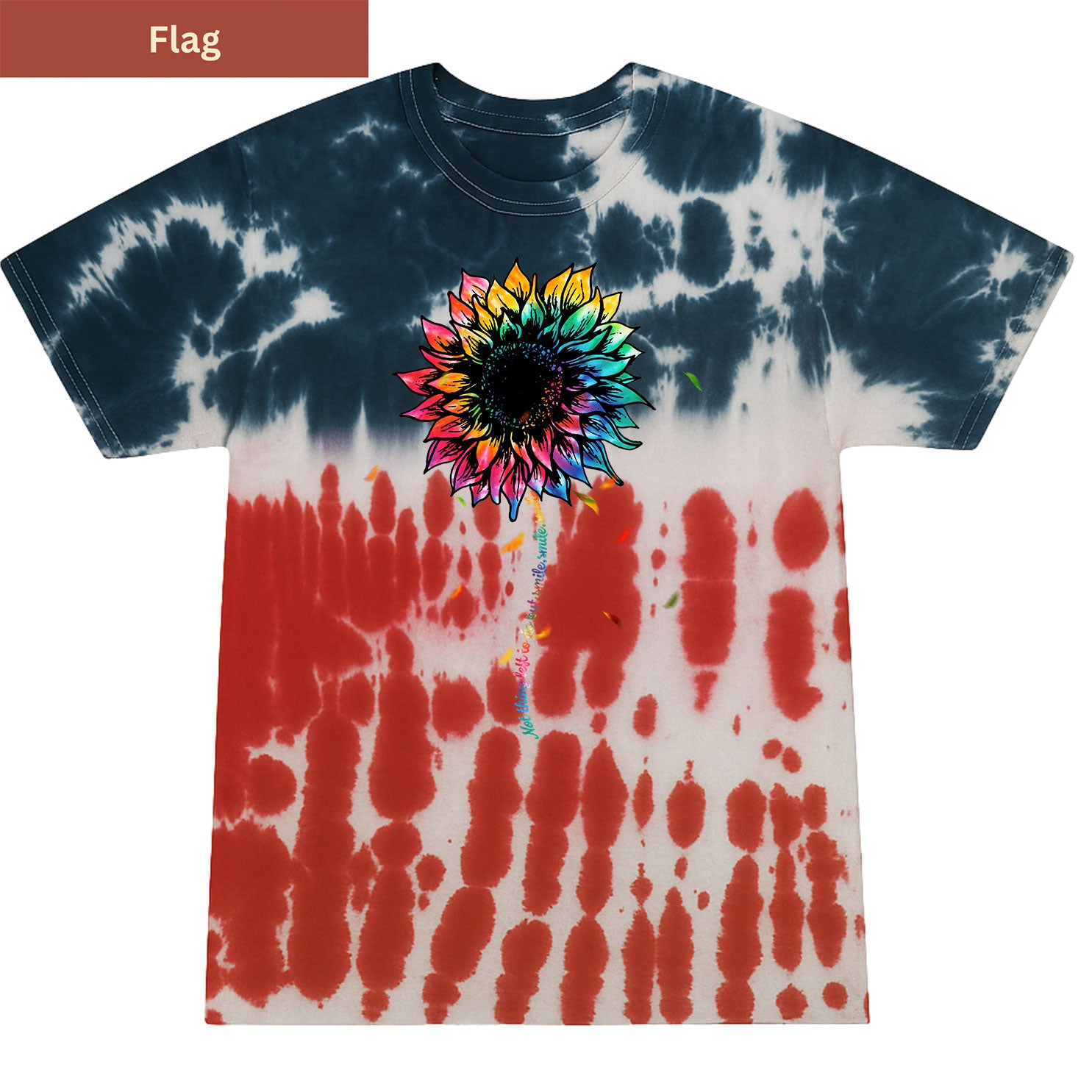 Smile tiedye sunflower Premium Tie-dye Unisex Shirt