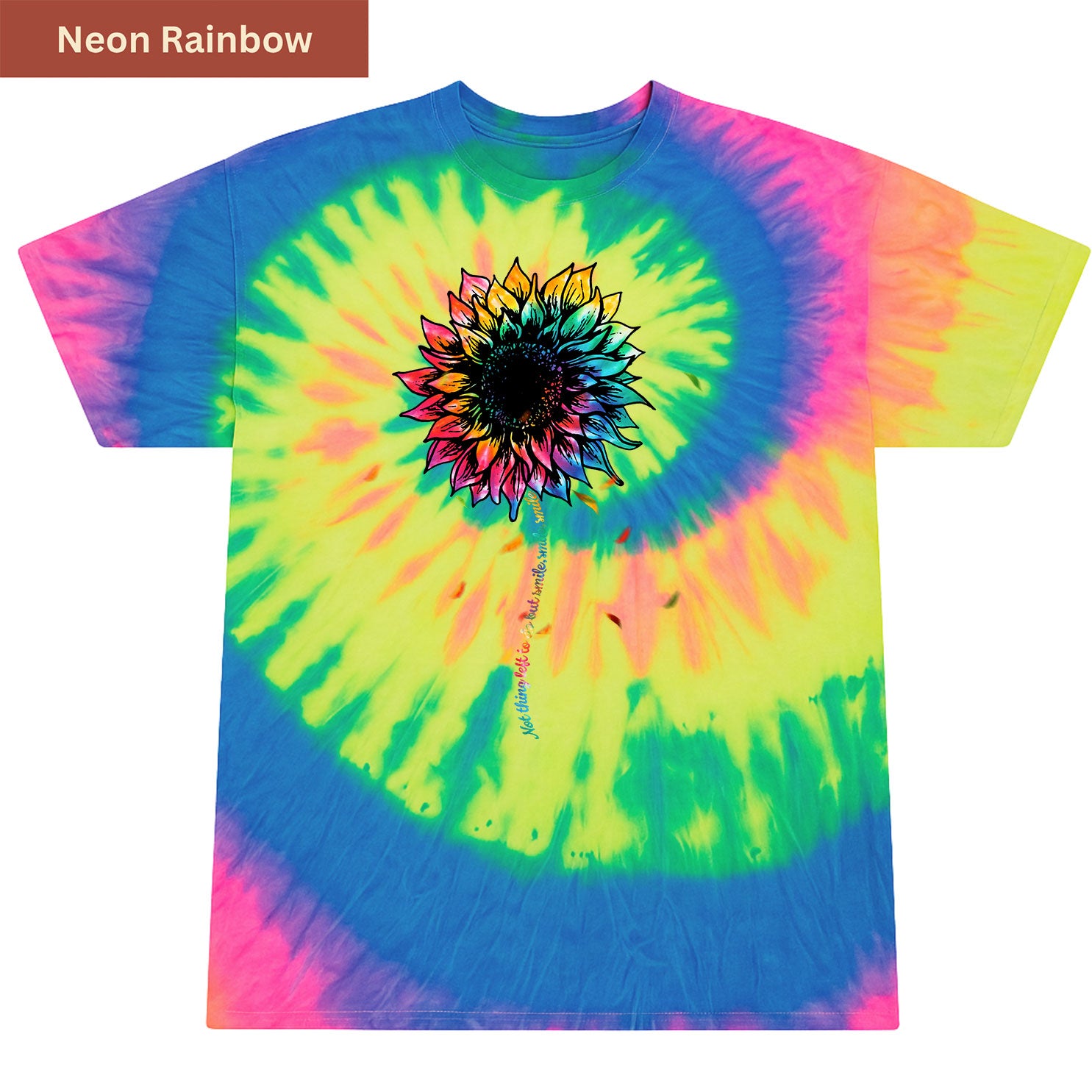 Smile tiedye sunflower Premium Tie-dye Unisex Shirt
