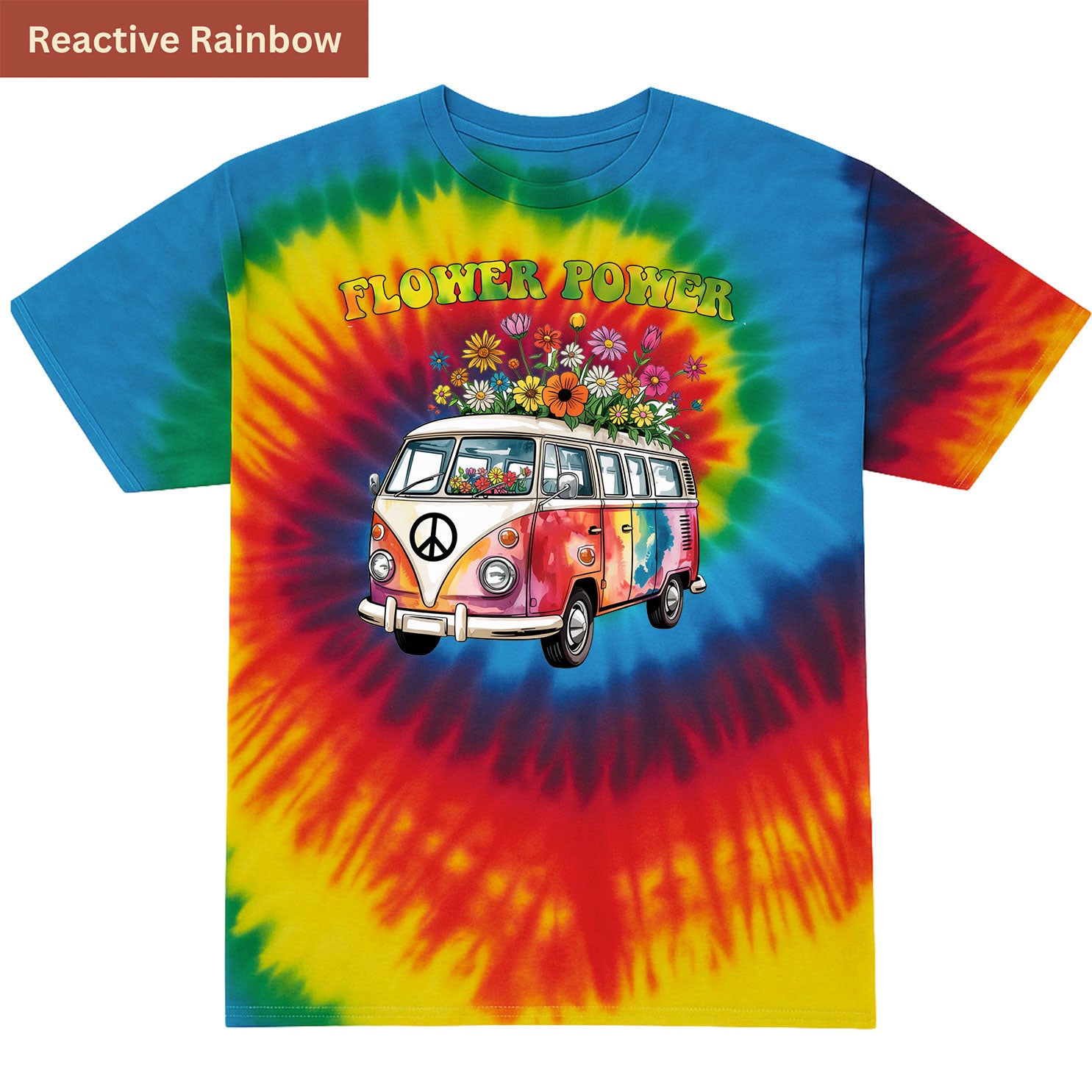 Flower Power Van Premium Tie-dye Unisex Shirt