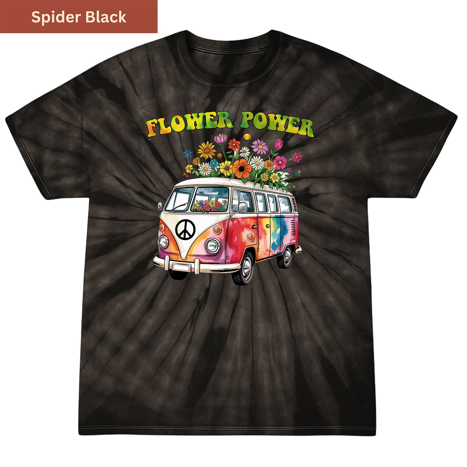 Flower Power Van Premium Tie-dye Unisex Shirt