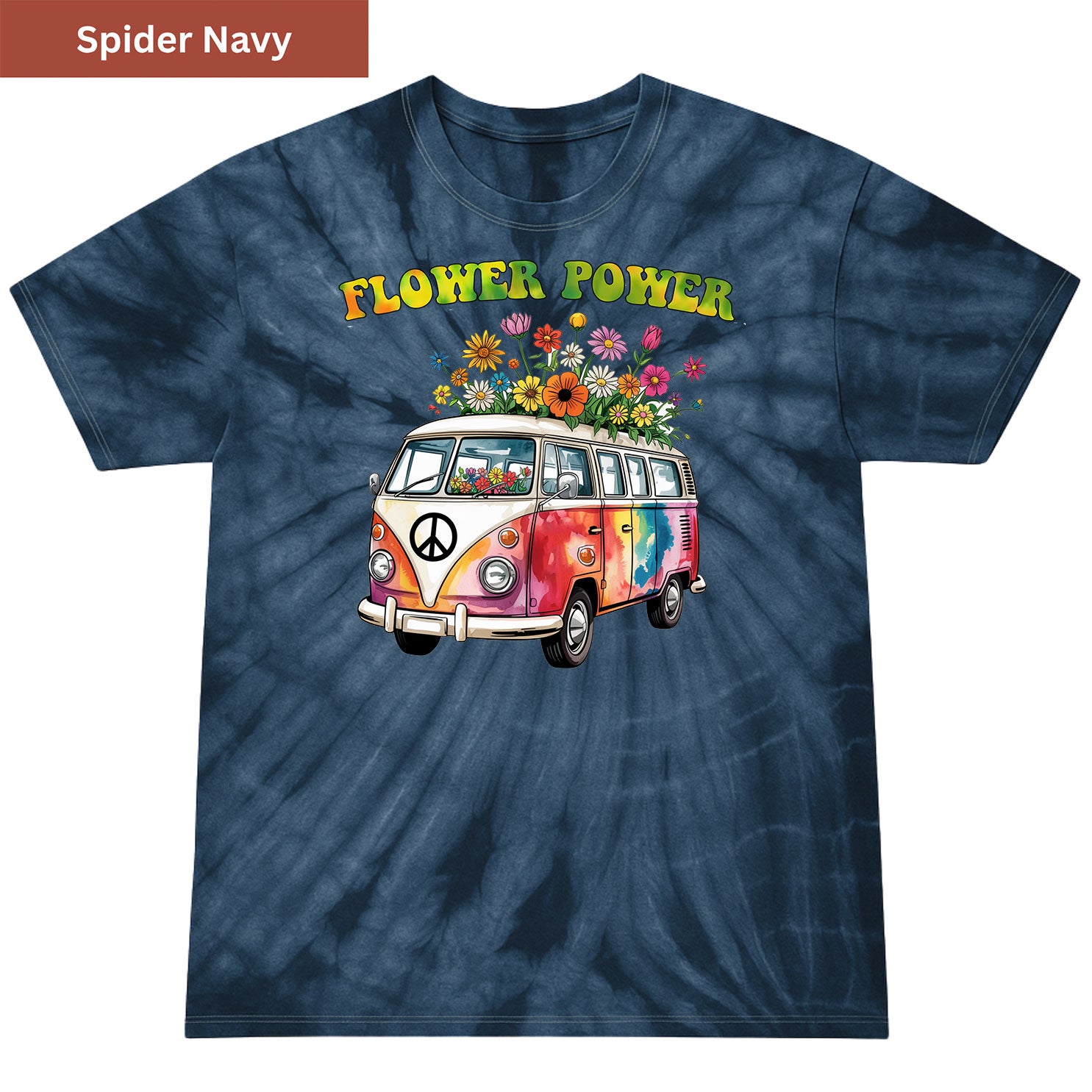 Flower Power Van Premium Tie-dye Unisex Shirt