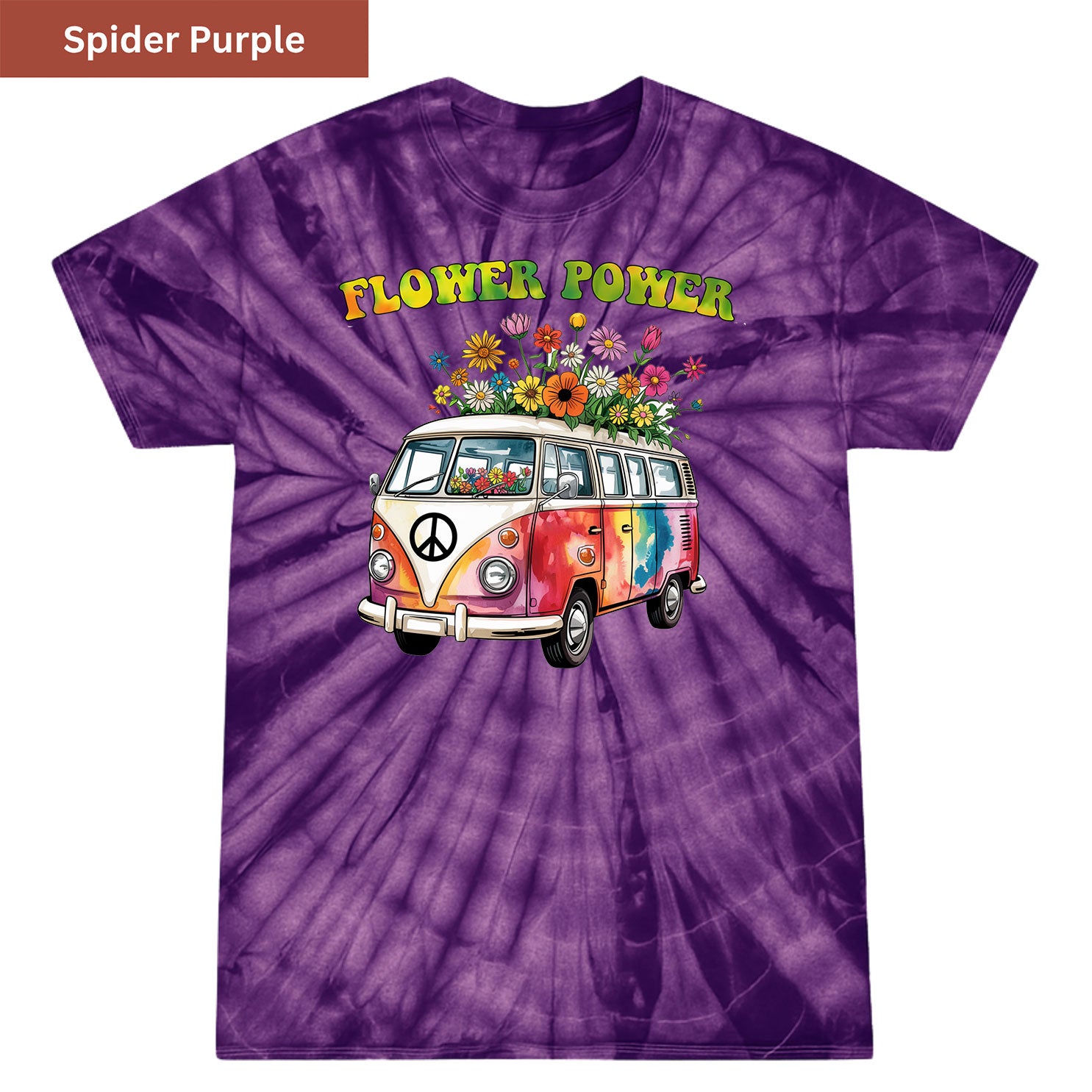 Flower Power Van Premium Tie-dye Unisex Shirt