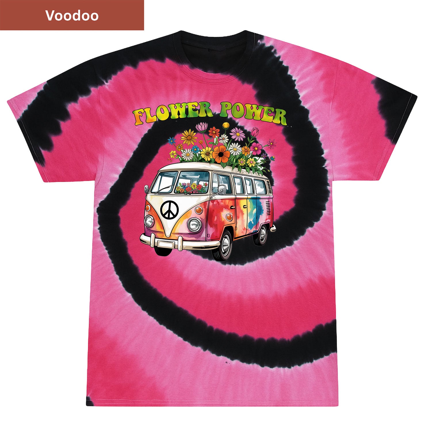 Flower Power Van Premium Tie-dye Unisex Shirt