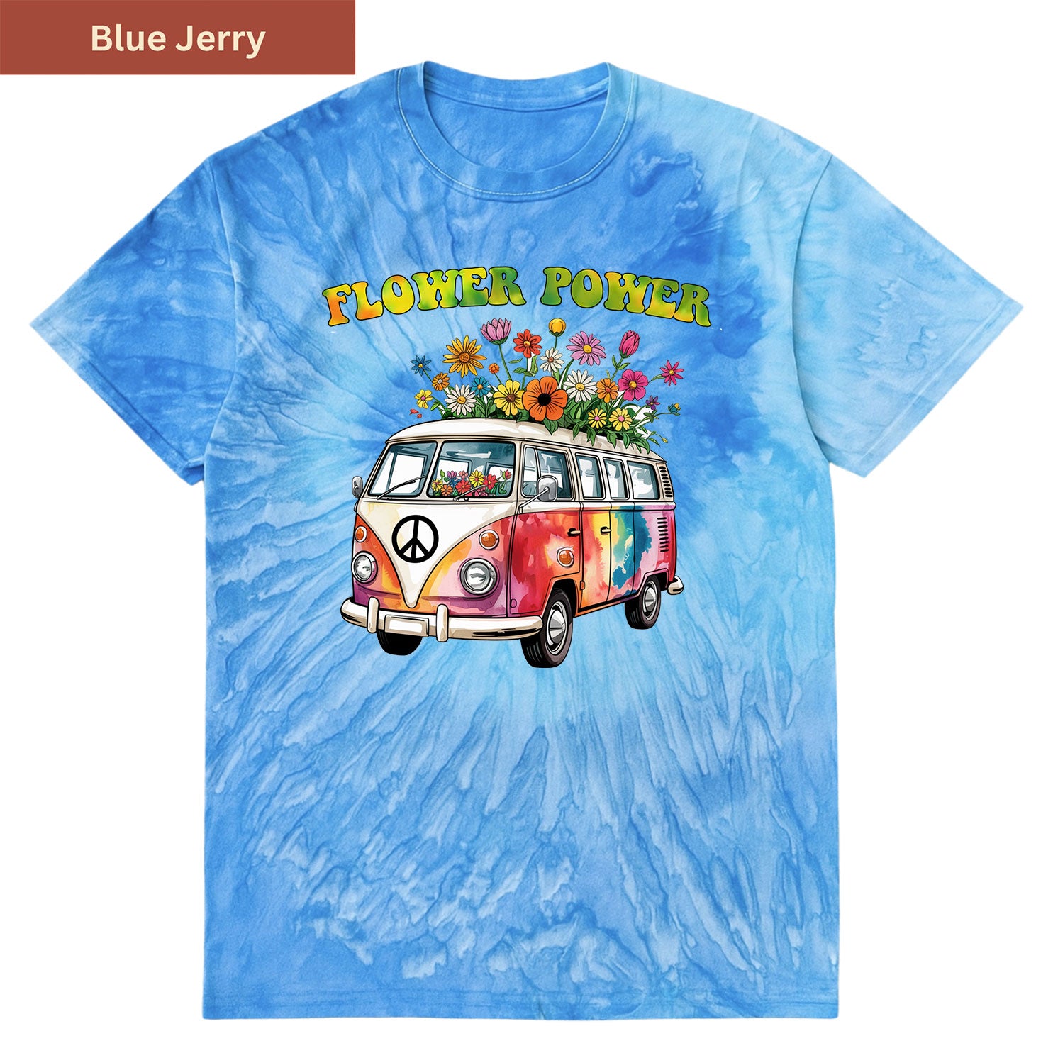 Flower Power Van Premium Tie-dye Unisex Shirt