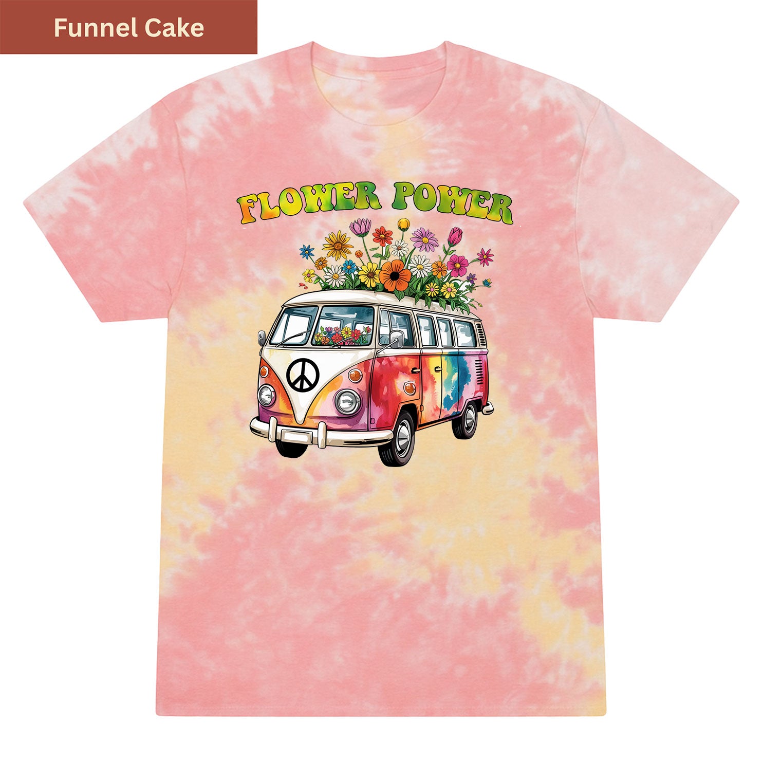 Flower Power Van Premium Tie-dye Unisex Shirt