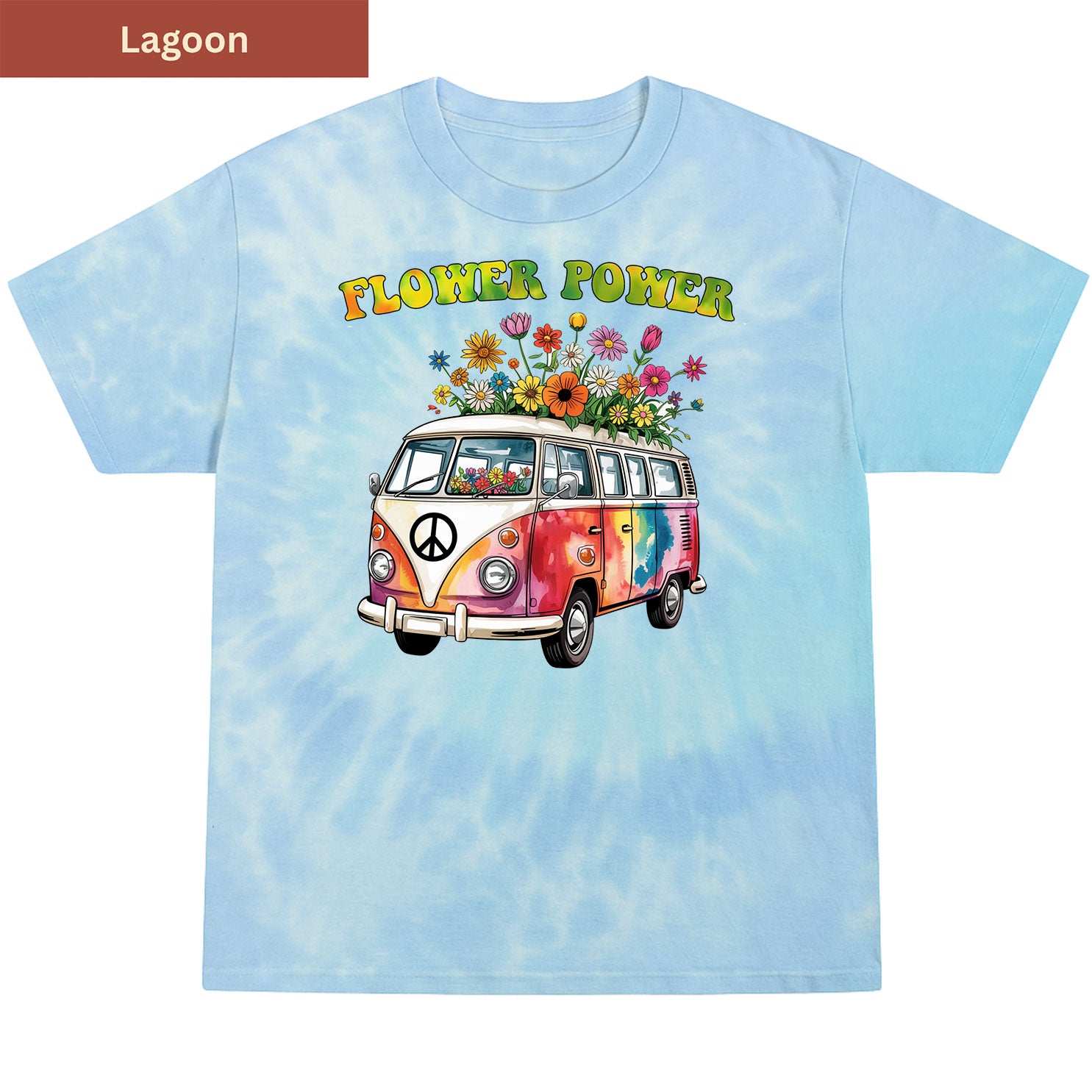 Flower Power Van Premium Tie-dye Unisex Shirt