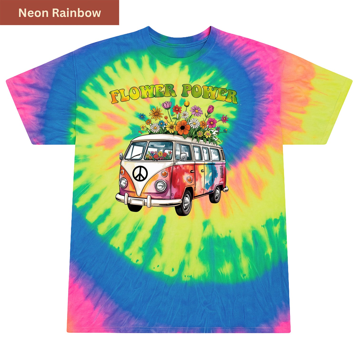 Flower Power Van Premium Tie-dye Unisex Shirt