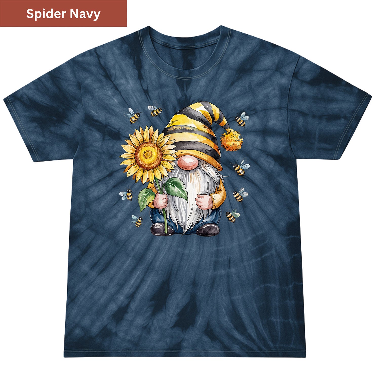 Bee Happy Gnome Premium Tie-dye Unisex Shirt