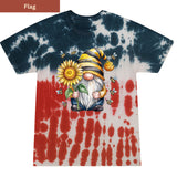 Bee Happy Gnome Premium Tie-dye Unisex Shirt