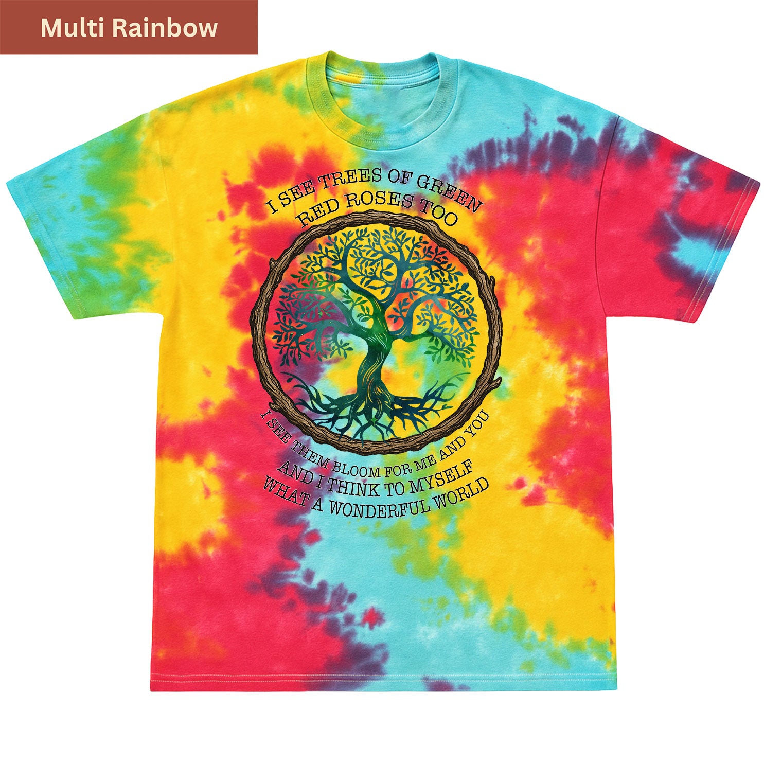 What a Wonderful World Premium Tie-dye Unisex Shirt