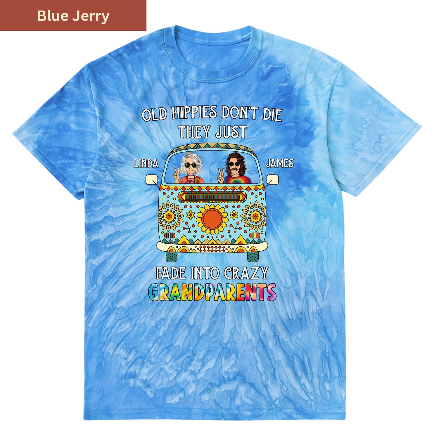 Groovy Grandparents Premium Tie-dye Unisex Shirt