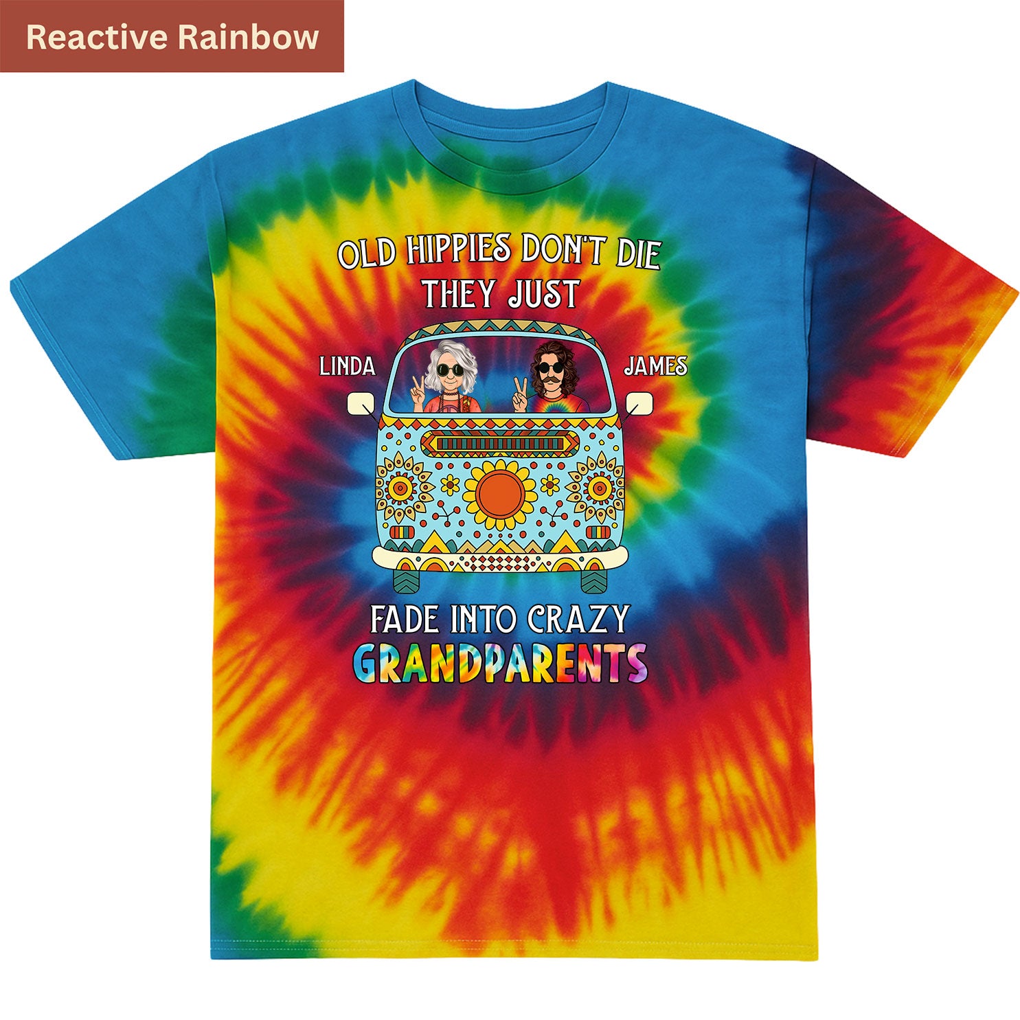 Groovy Grandparents Premium Tie-dye Unisex Shirt