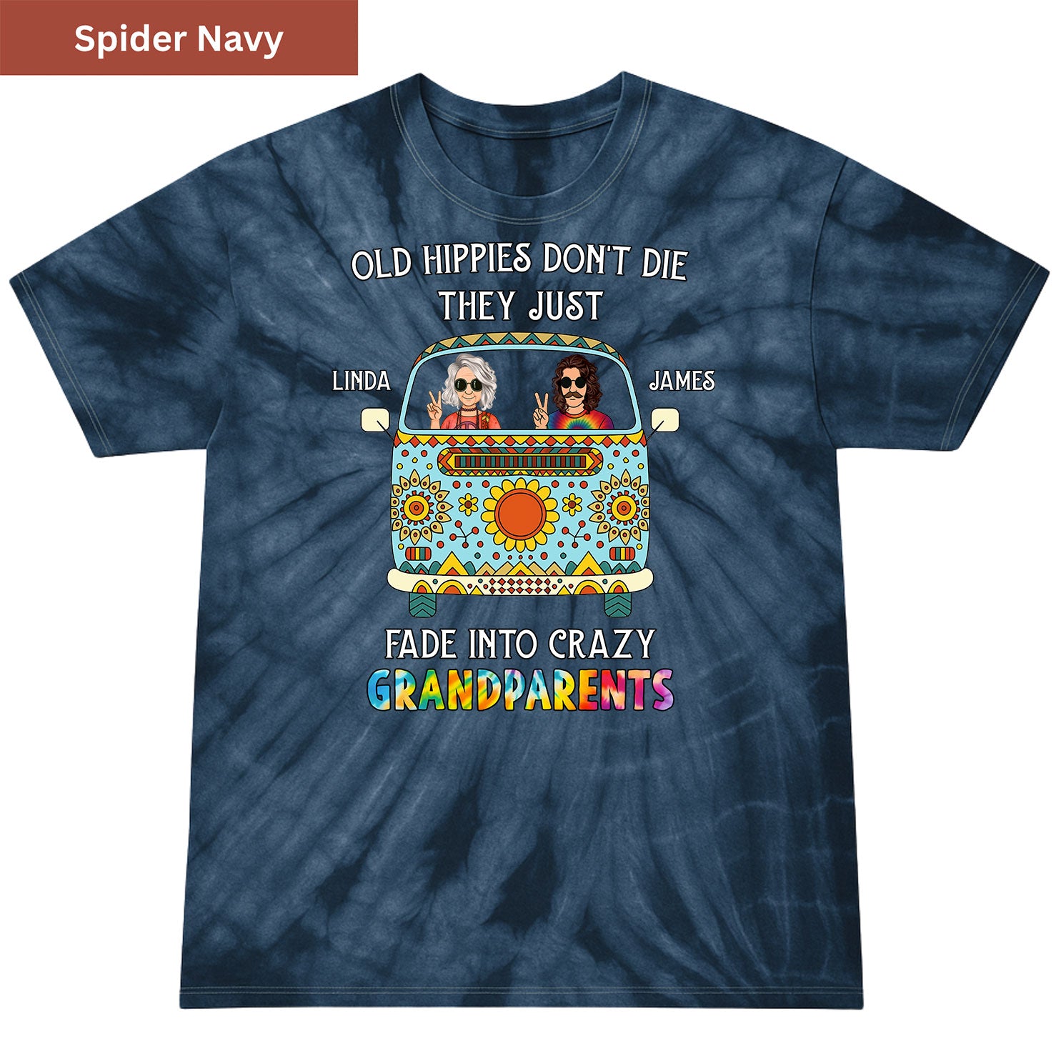 Groovy Grandparents Premium Tie-dye Unisex Shirt