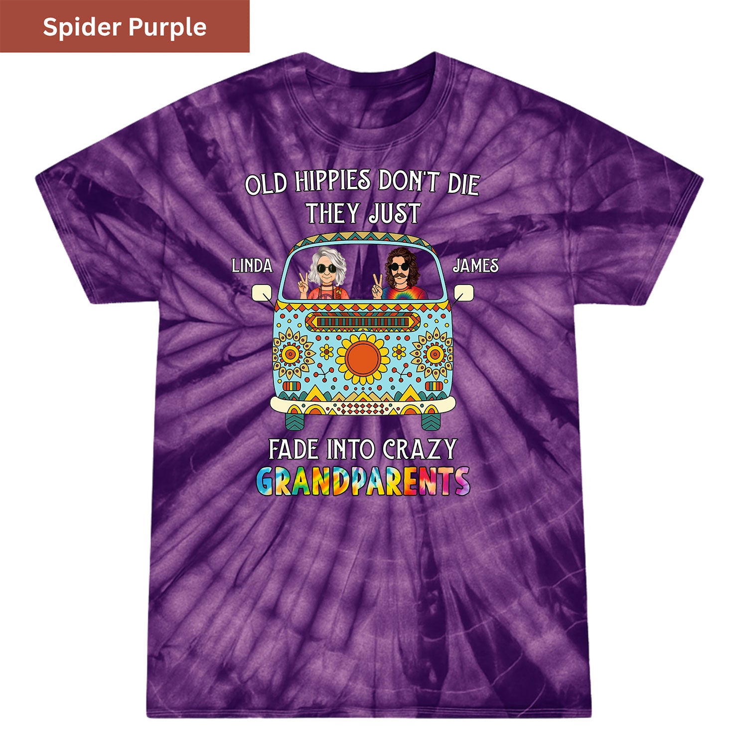 Groovy Grandparents Premium Tie-dye Unisex Shirt
