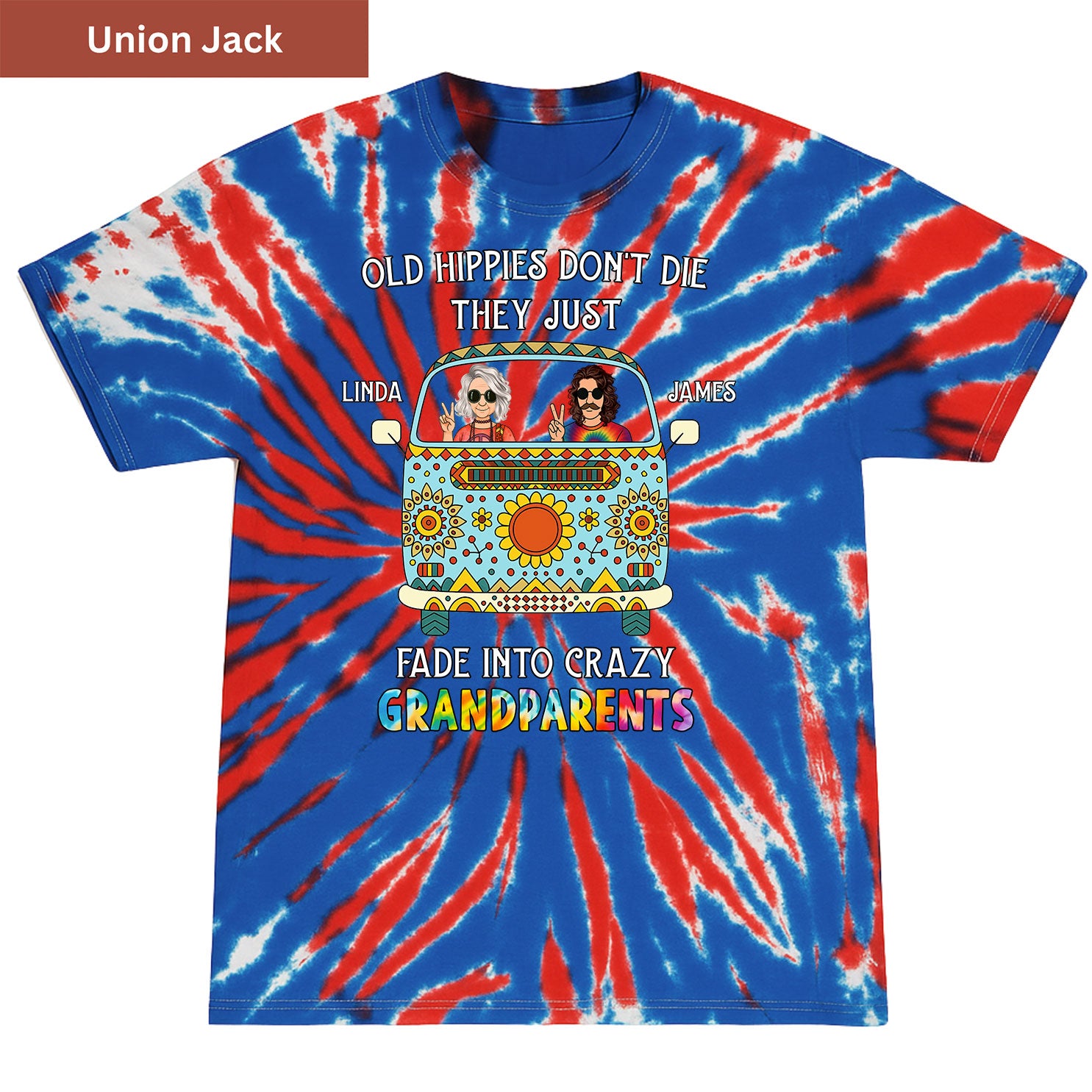Groovy Grandparents Premium Tie-dye Unisex Shirt