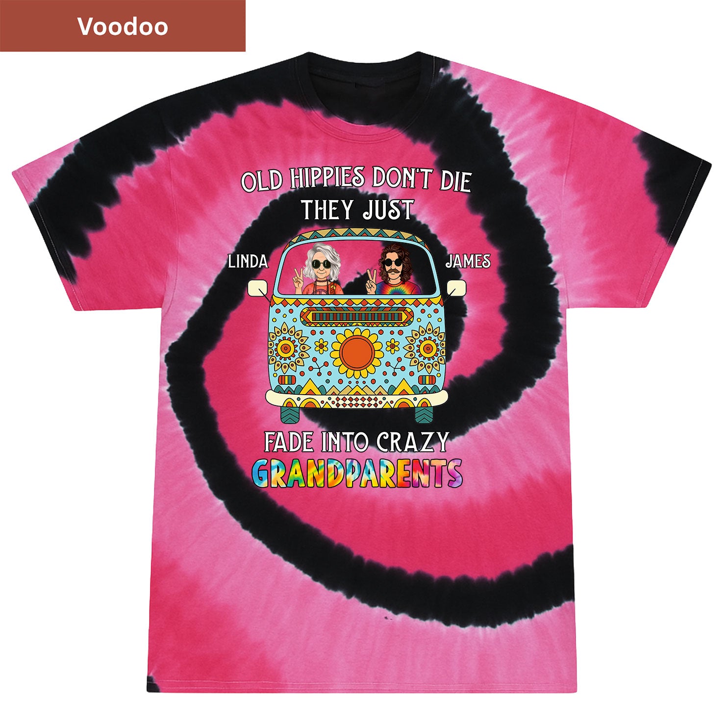 Groovy Grandparents Premium Tie-dye Unisex Shirt