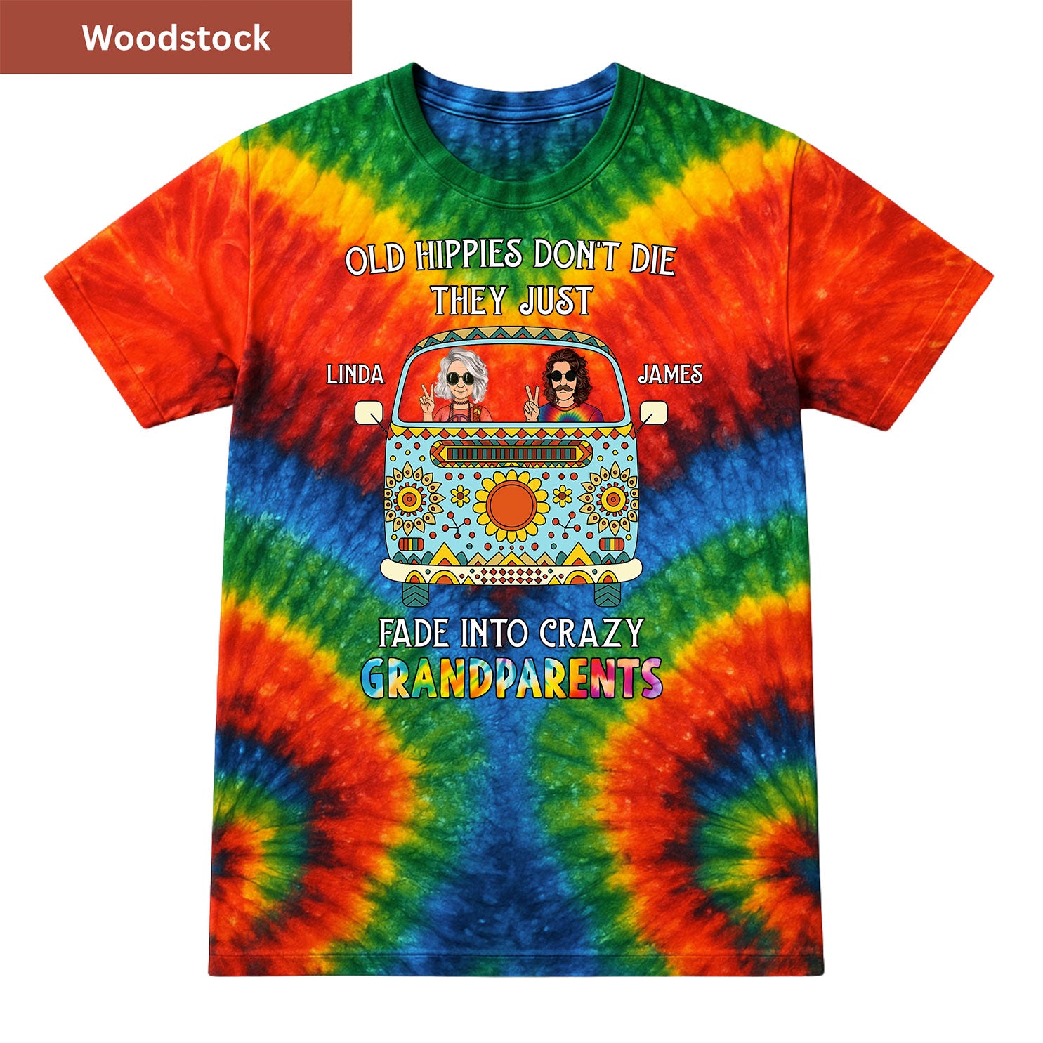 Groovy Grandparents Premium Tie-dye Unisex Shirt