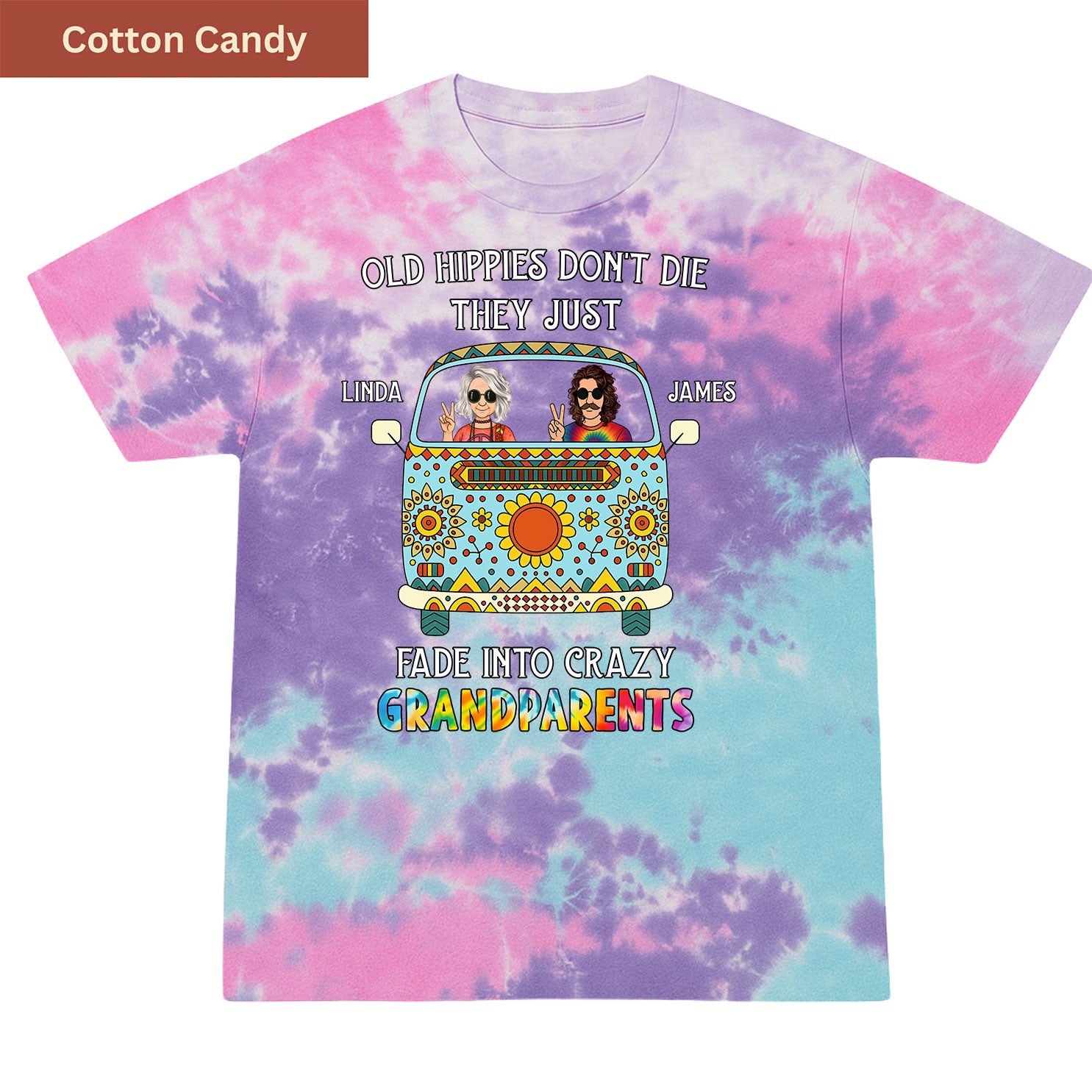Groovy Grandparents Premium Tie-dye Unisex Shirt