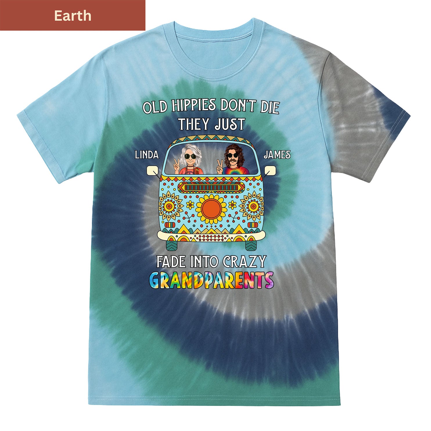 Groovy Grandparents Premium Tie-dye Unisex Shirt
