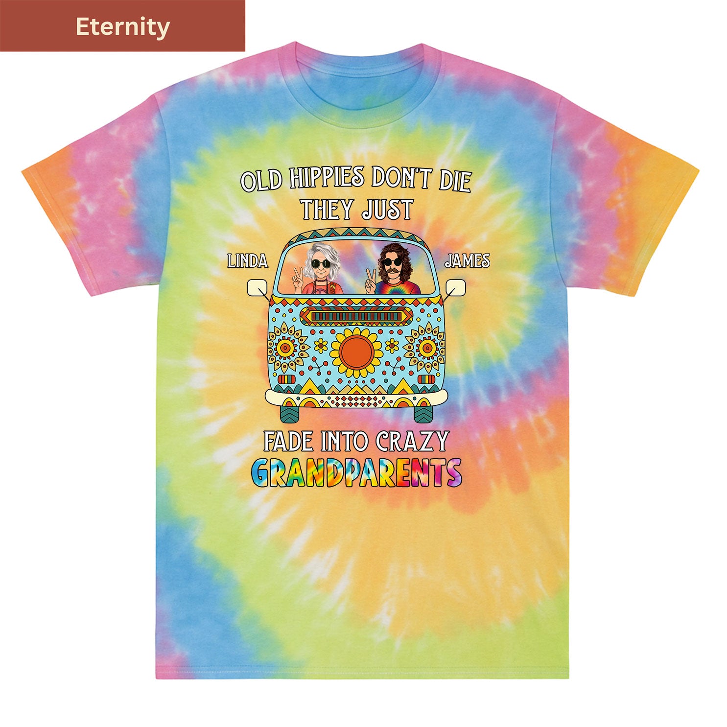 Groovy Grandparents Premium Tie-dye Unisex Shirt