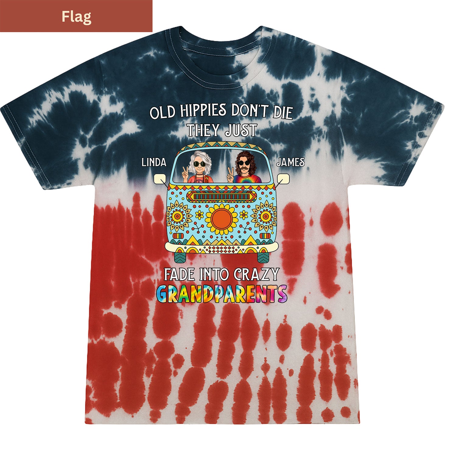 Groovy Grandparents Premium Tie-dye Unisex Shirt