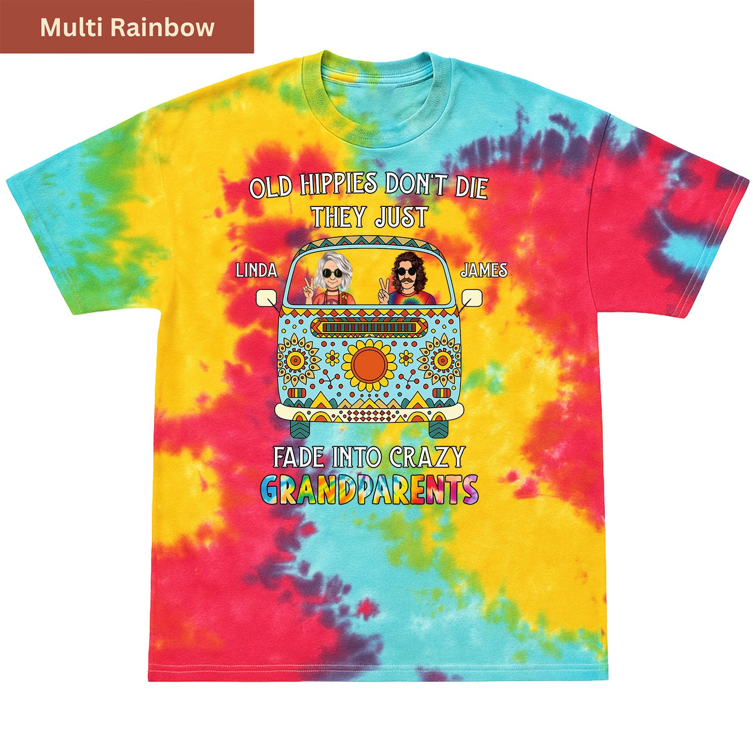 Groovy Grandparents Premium Tie-dye Unisex Shirt