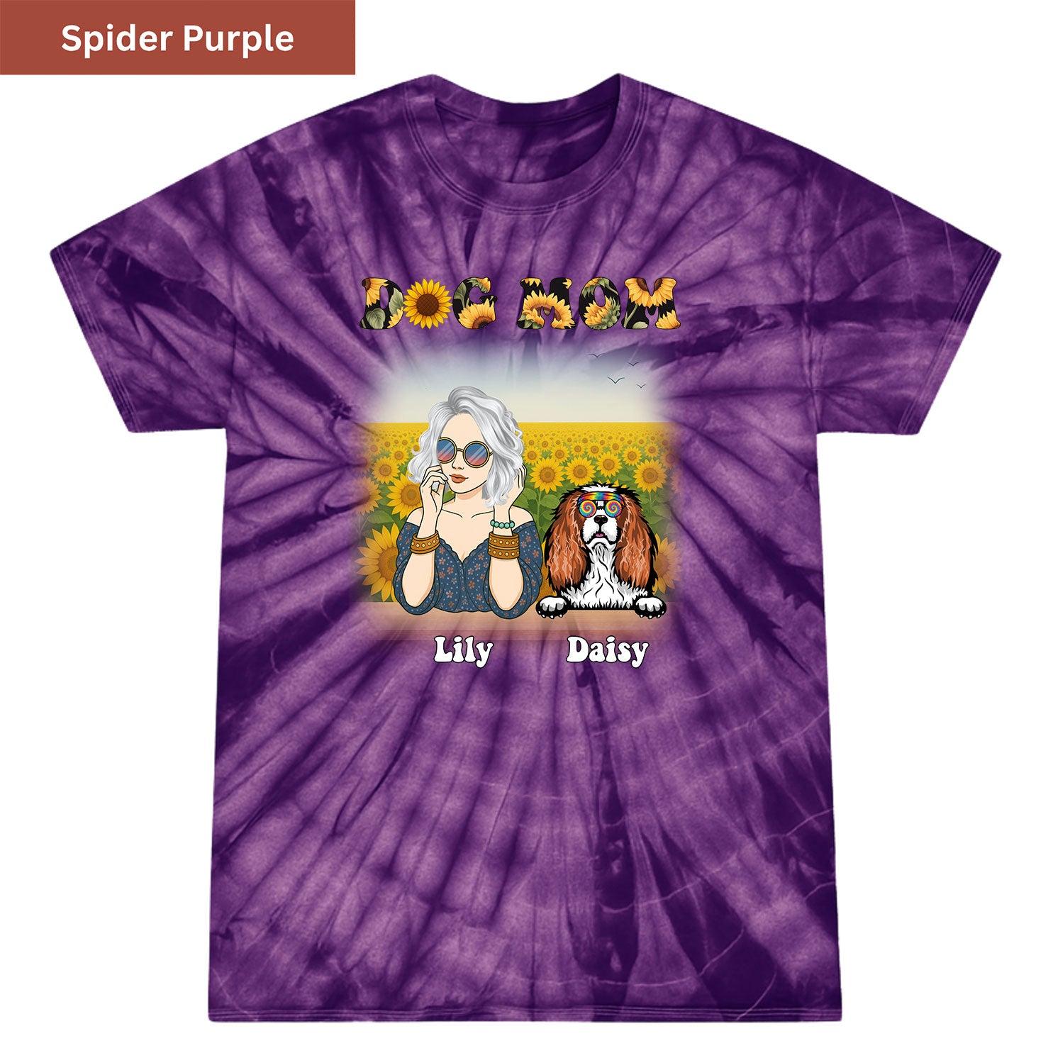 Groovy Dog Mom Premium Tie-dye Unisex Shirt