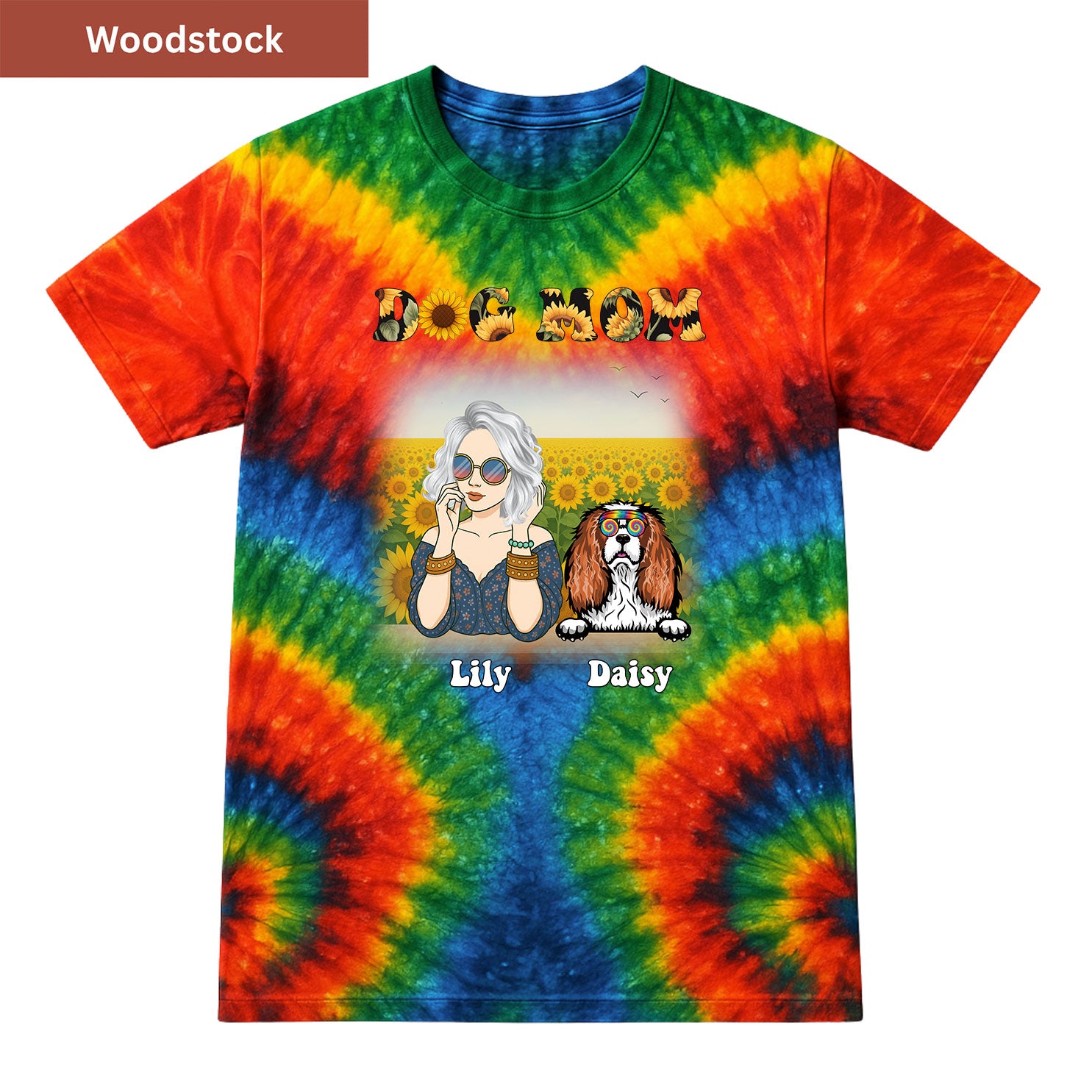 Groovy Dog Mom Premium Tie-dye Unisex Shirt