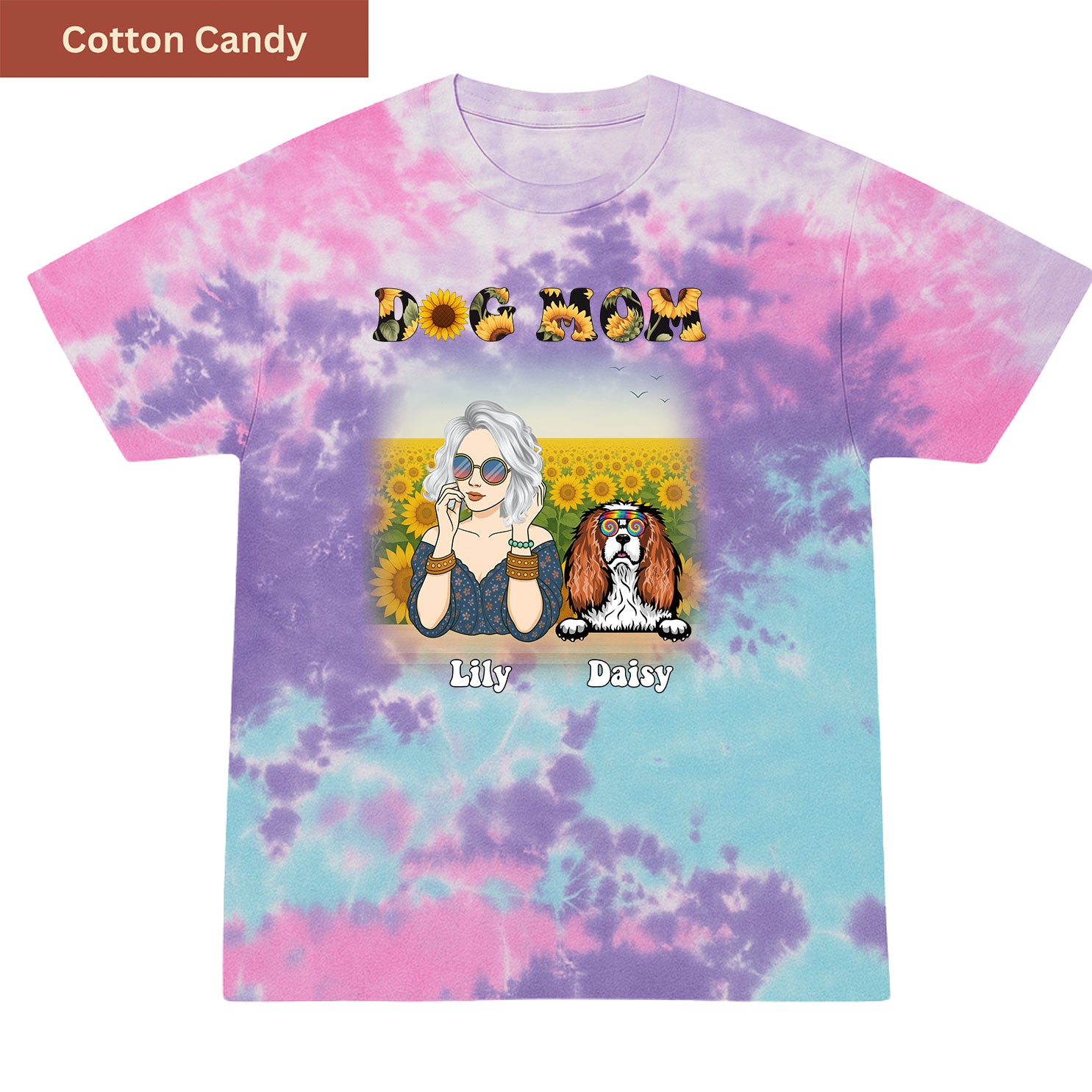 Groovy Dog Mom Premium Tie-dye Unisex Shirt