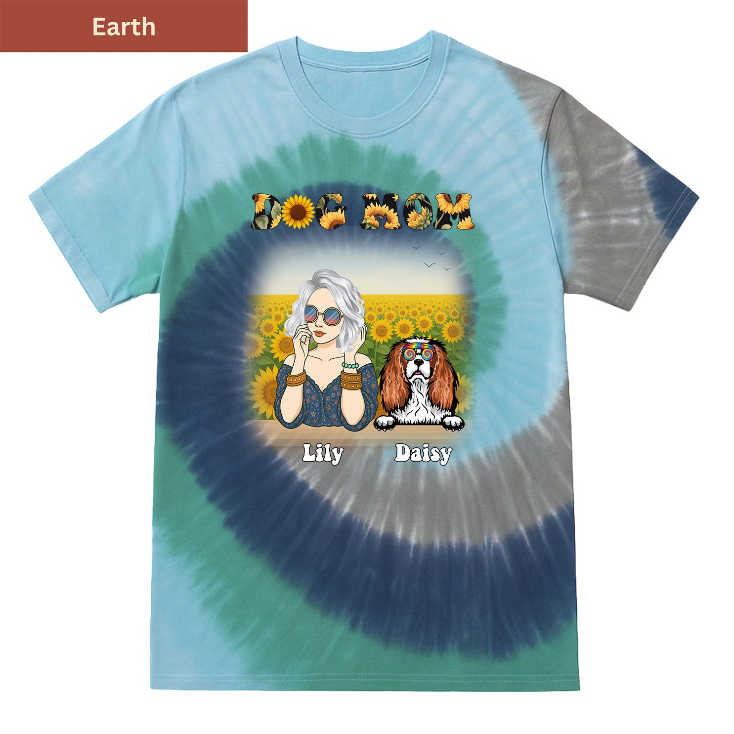 Groovy Dog Mom Premium Tie-dye Unisex Shirt