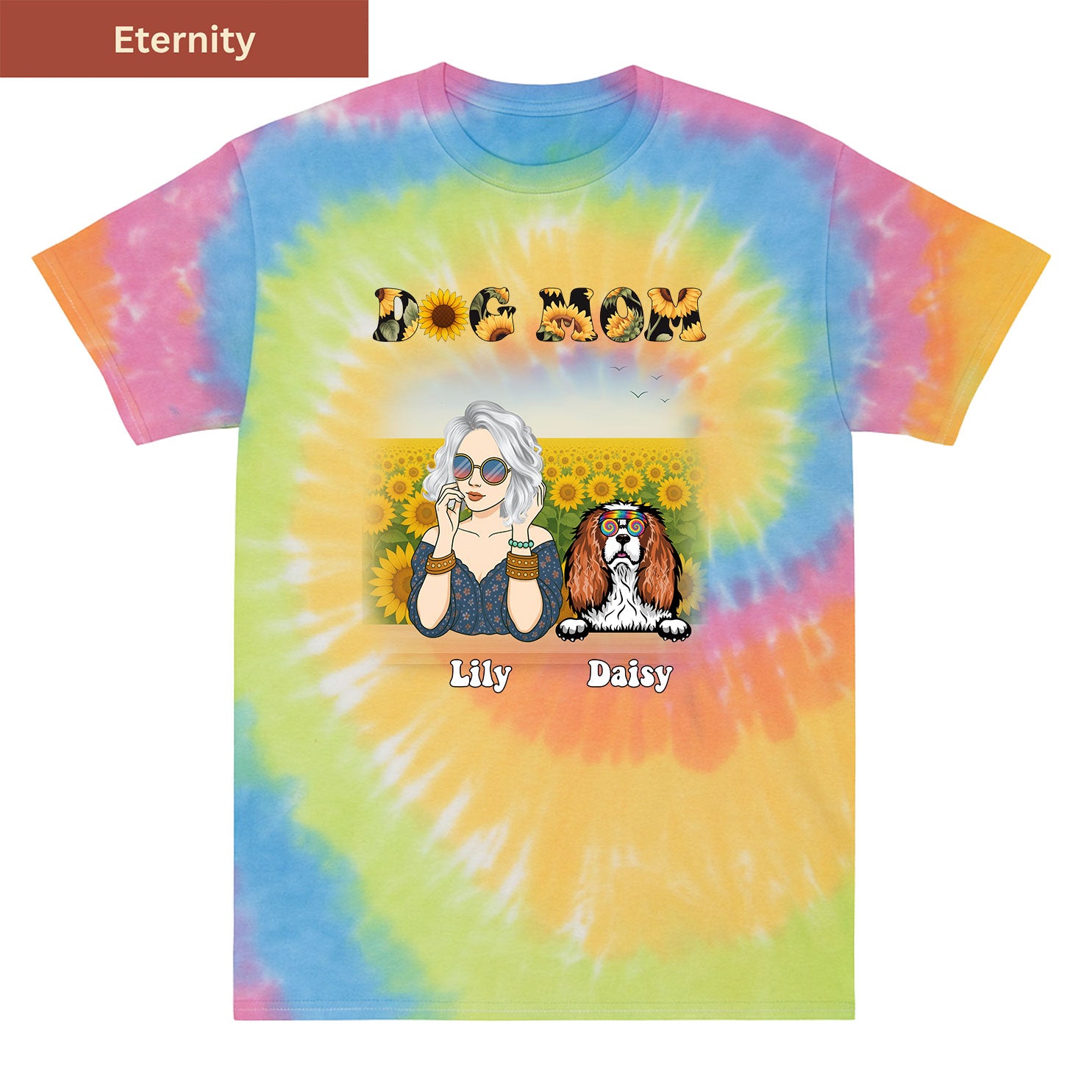 Groovy Dog Mom Premium Tie-dye Unisex Shirt