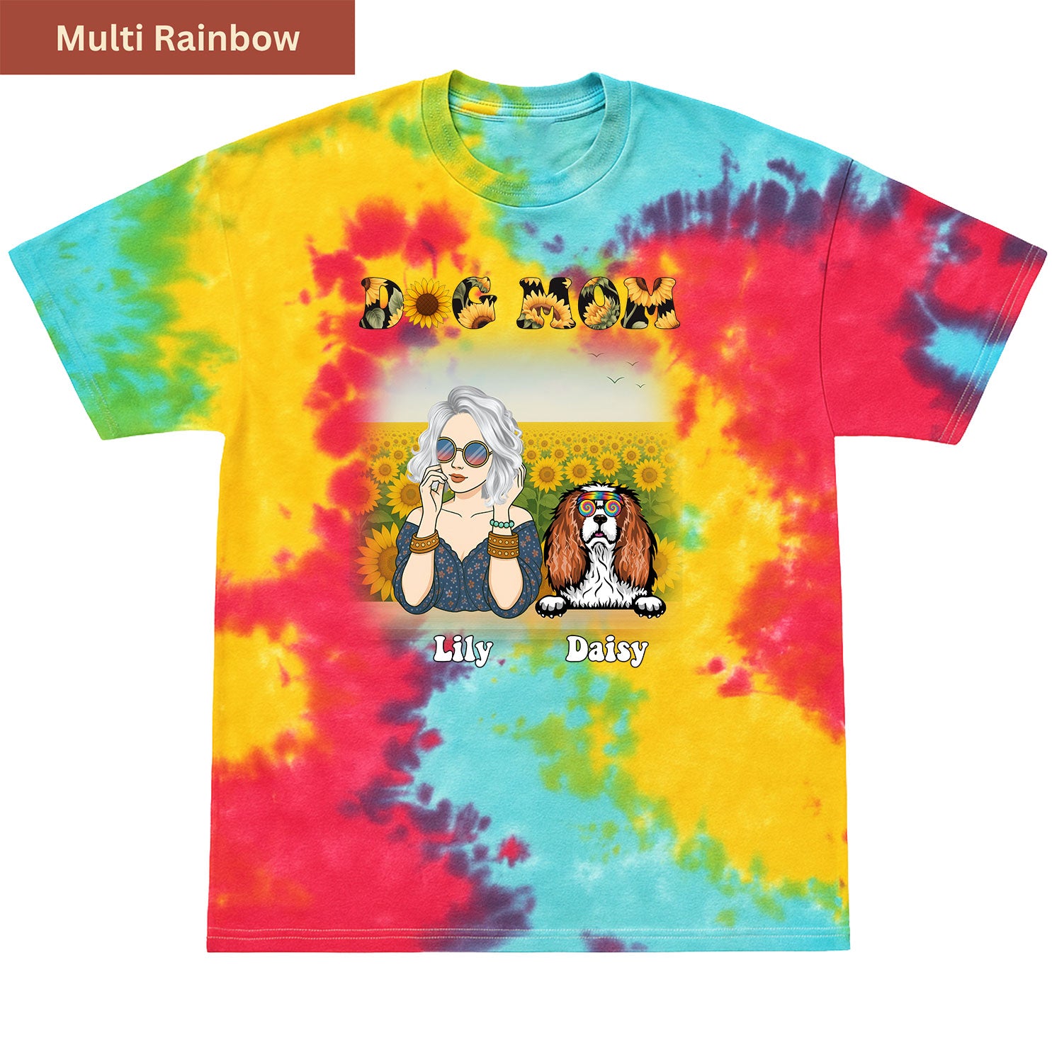 Groovy Dog Mom Premium Tie-dye Unisex Shirt