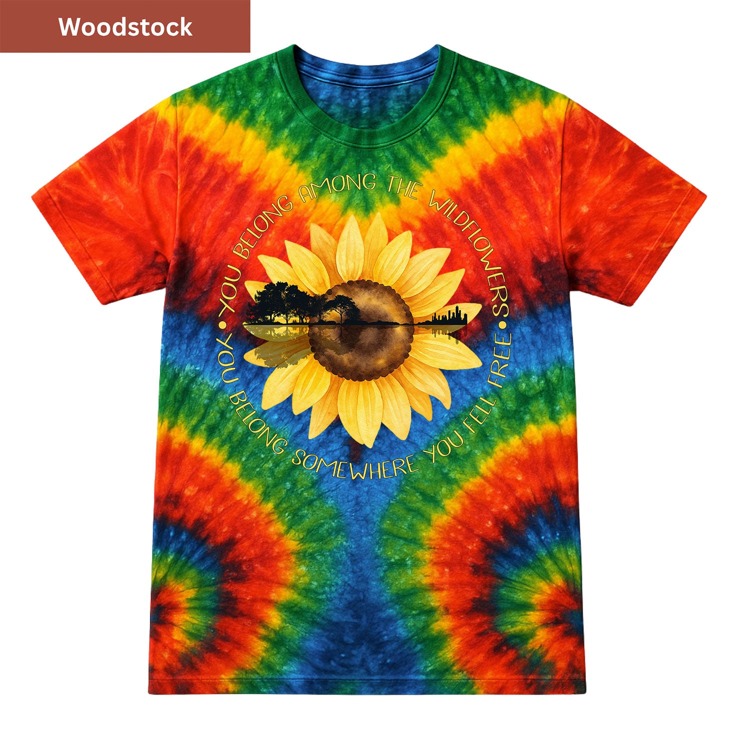 Somewhere You Feel Free Premium Tie-dye Unisex Shirt