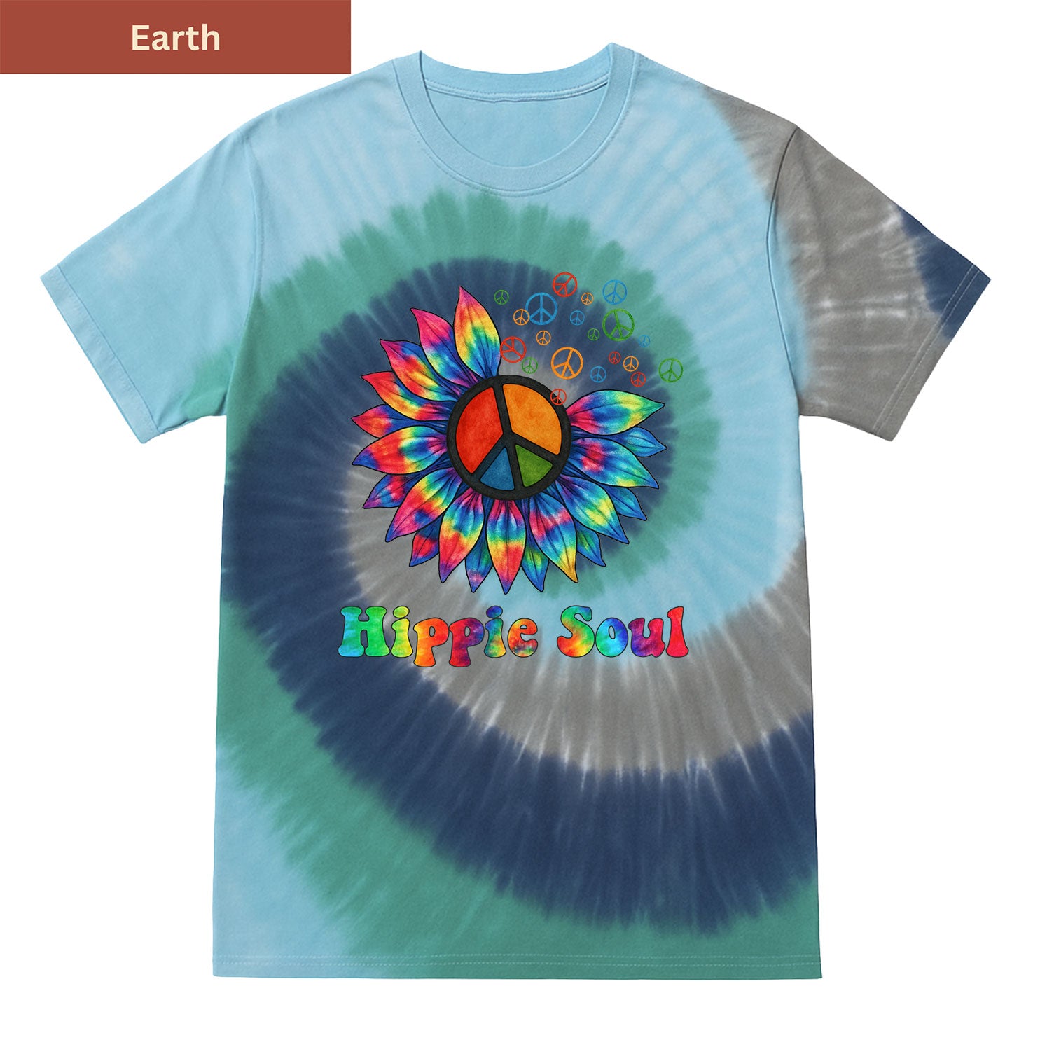 Hippie Soul Bloom Premium Tie-dye Unisex Shirt