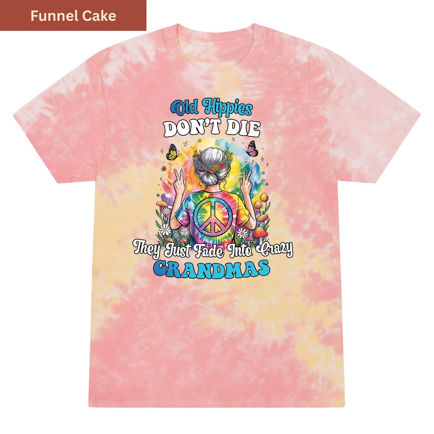 Old Hippie Grandma Premium Tie-dye Unisex Shirt