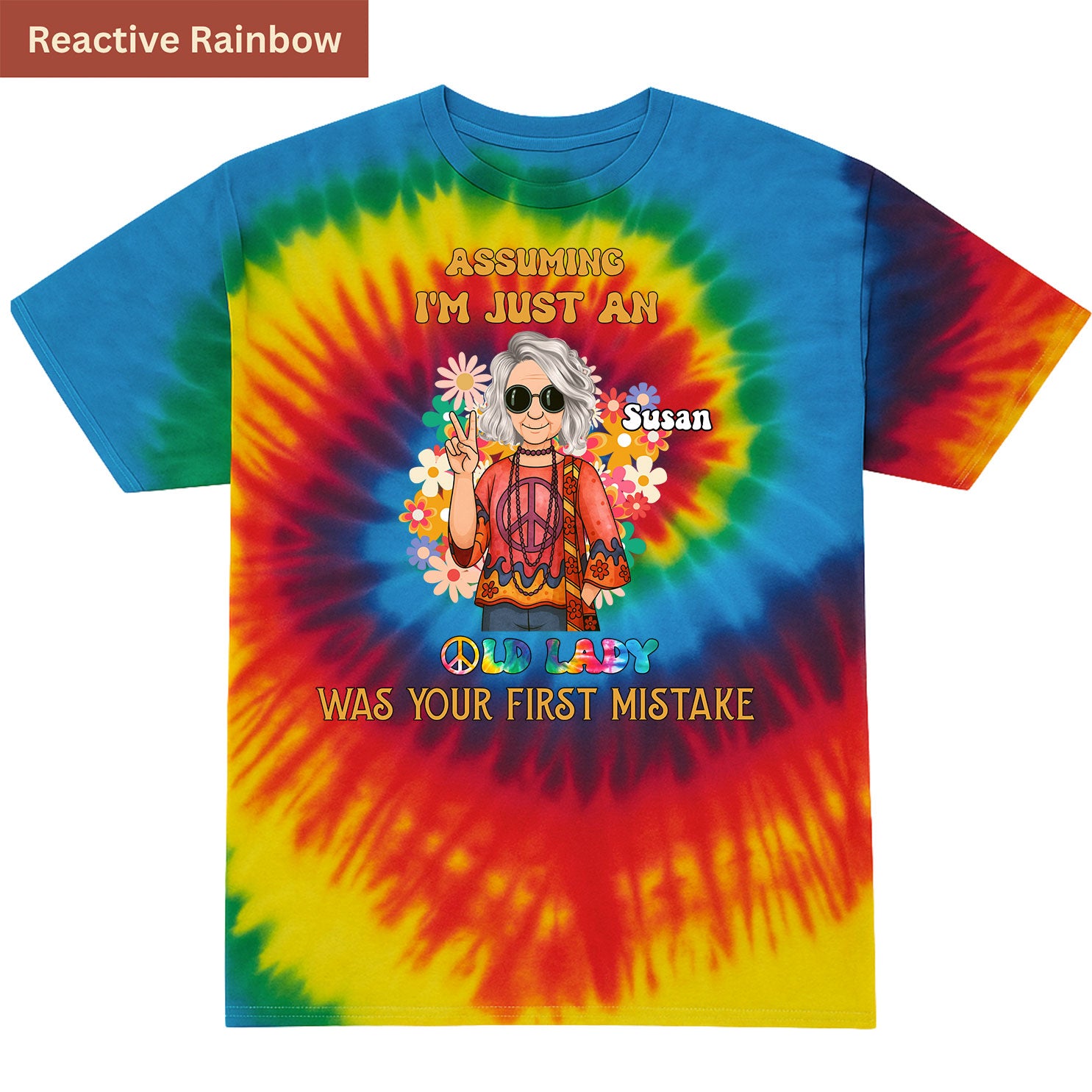 Not Just an Old Lady Premium Tie-dye Unisex Shirt