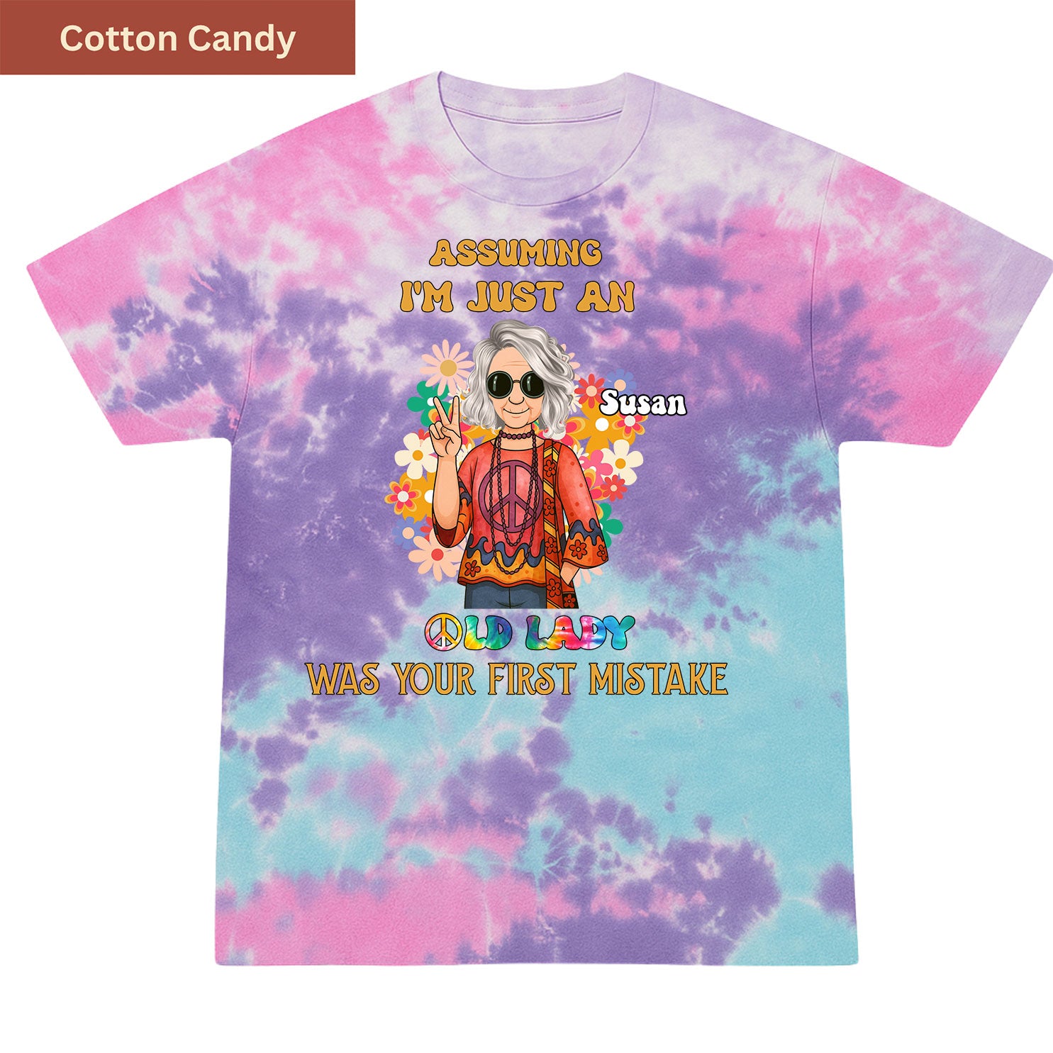 Not Just an Old Lady Premium Tie-dye Unisex Shirt
