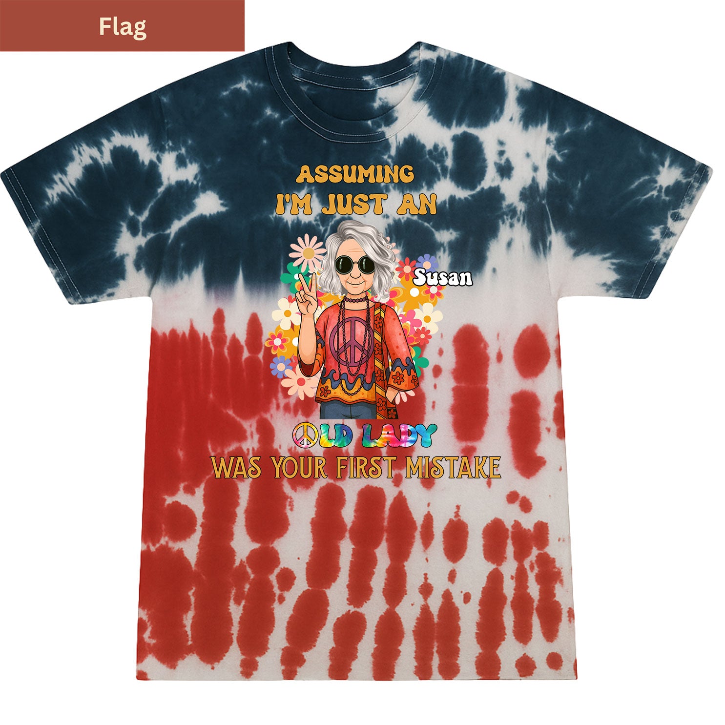 Not Just an Old Lady Premium Tie-dye Unisex Shirt